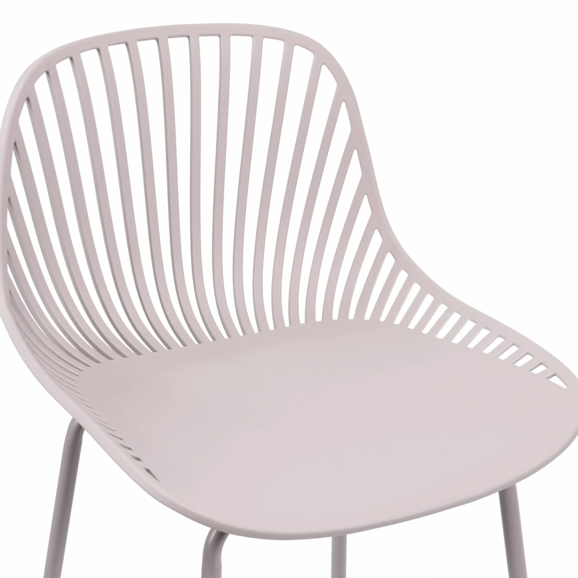 Taburete Alto Polipropileno Metal 103 cm 48 cm French Taupe