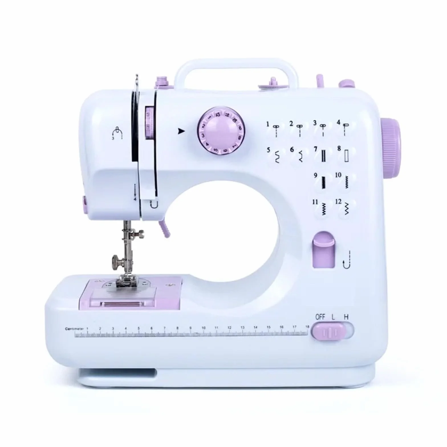 Máquina de Coser, Máquina de coser doméstica multifunción eléctrica con cerradura Ed Eating Pedal grueso con cerradura de ojo Máquina de coser estándar 12 tipos de construcción