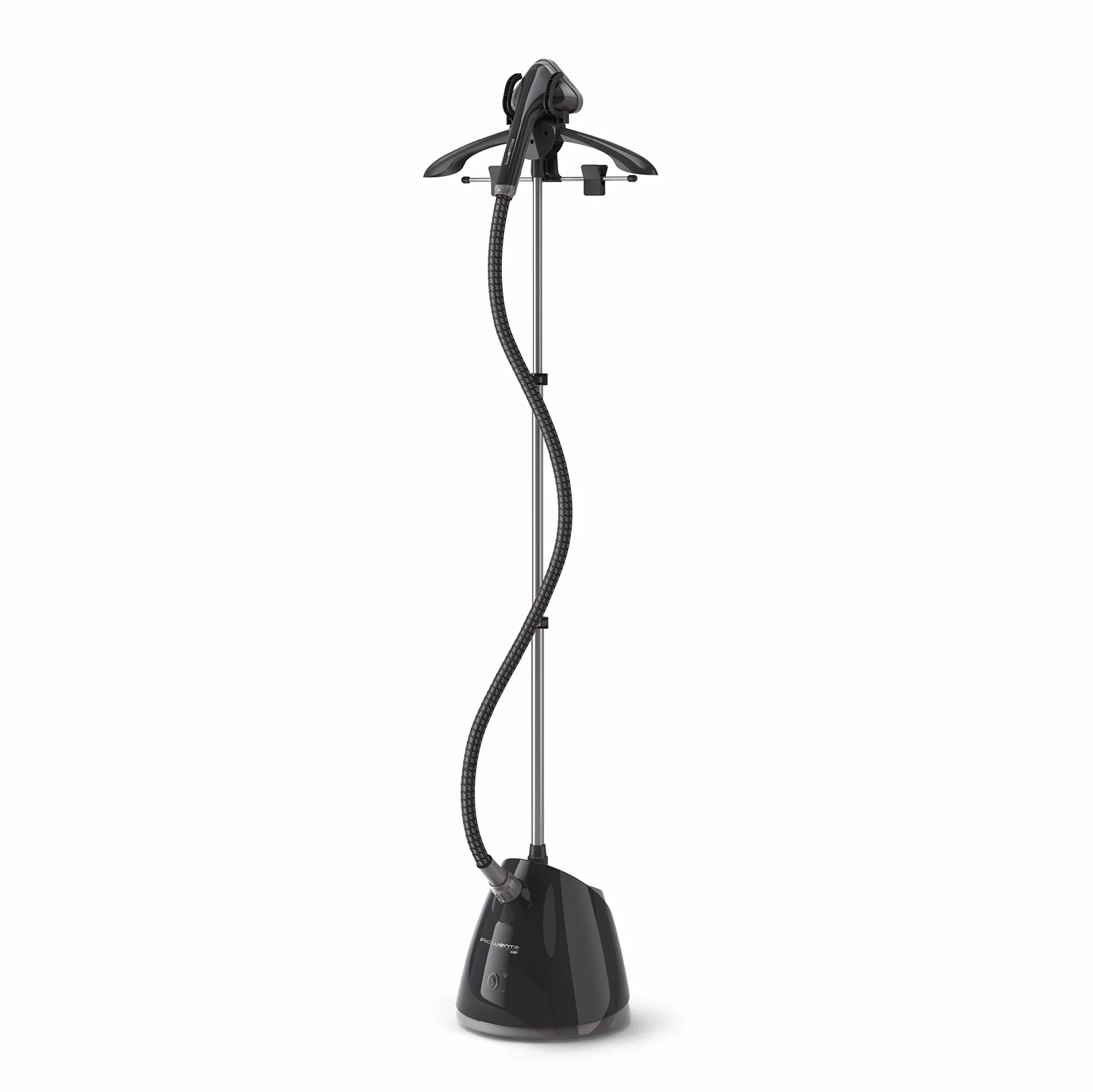 Rowenta IS2461 Vaporizador para ropa, calentamiento de 45 segundos, negro, 52 onzas | 2 niveles de potencia, tanque extraíble, clips de ropa incluidos, vaporizador de pie de 37 g/min