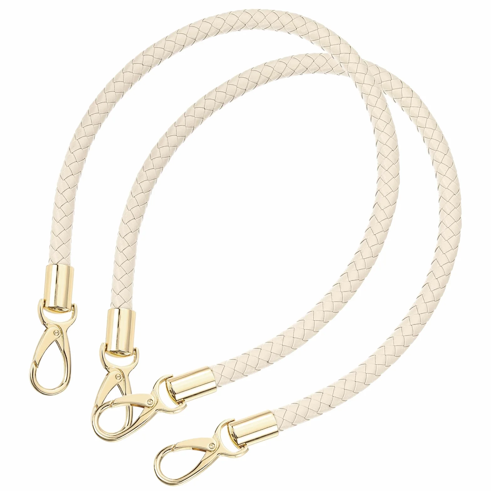 Correa de Cuero para Bolso, Asa Trenzada de PU Corto con Hebillas de Metal
