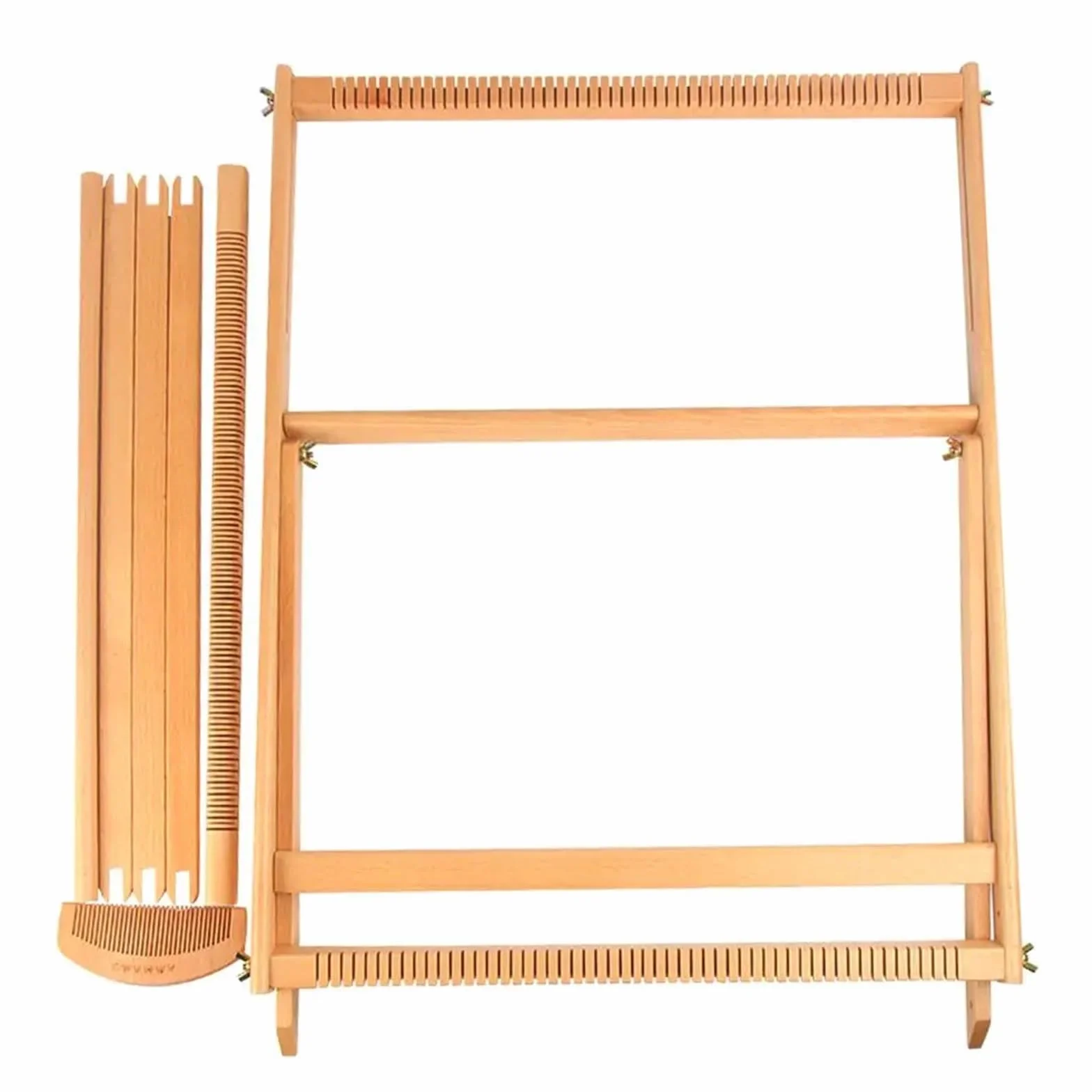 Telar con Soporte Kit de Tejido de Telar Kit de Telar de Madera Máquina de Tejer Grande Hecha a Mano