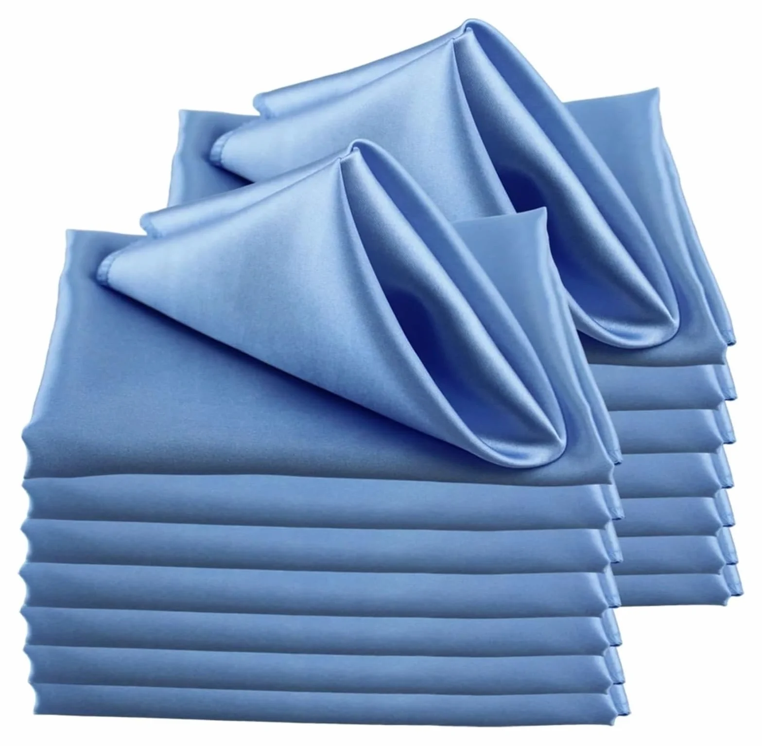 Servilletas De Mesa De Algodón, 50 Piezas, 30x30 Cm, Cuadradas, Satén, Multicolor(Blue)