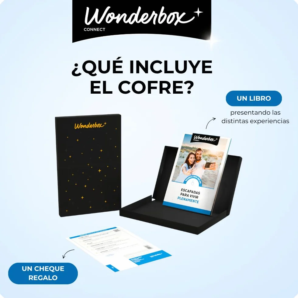WONDERBOX – Cofre Regalo Escapada de desconexión - 1 Noche para 2 Personas - Escapada para Parejas - Regalar experiencias - Hoteles en Plena Naturaleza para desconectar y Descubrir España