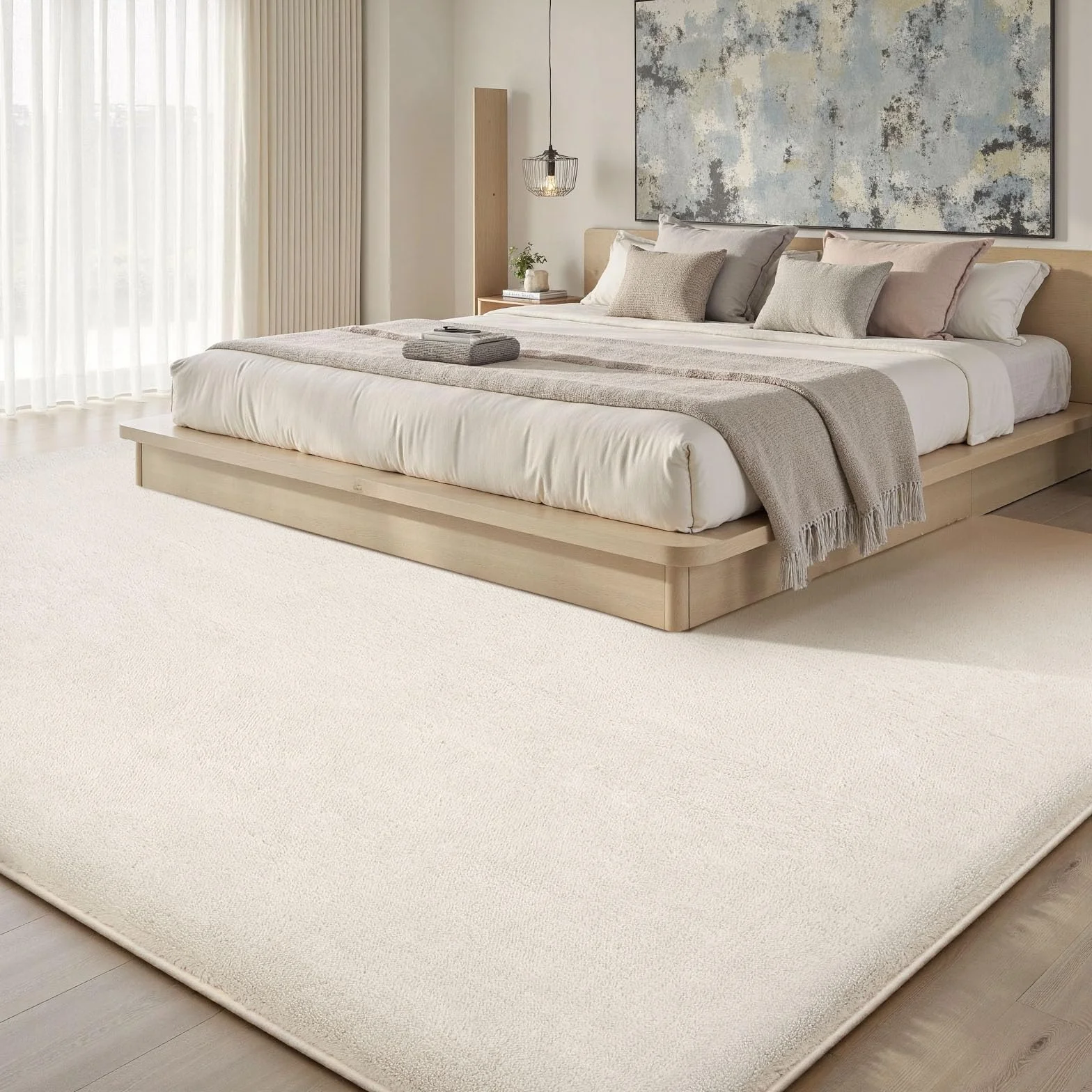 Sour Lemon Alfombra Moderna y mullida de Pelo Corto para salón, 160 x 230 cm, Alfombra Gris para Dormitorio, Parte Inferior Antideslizante, alfombras Extra Grandes para Sala de habitación Infantil