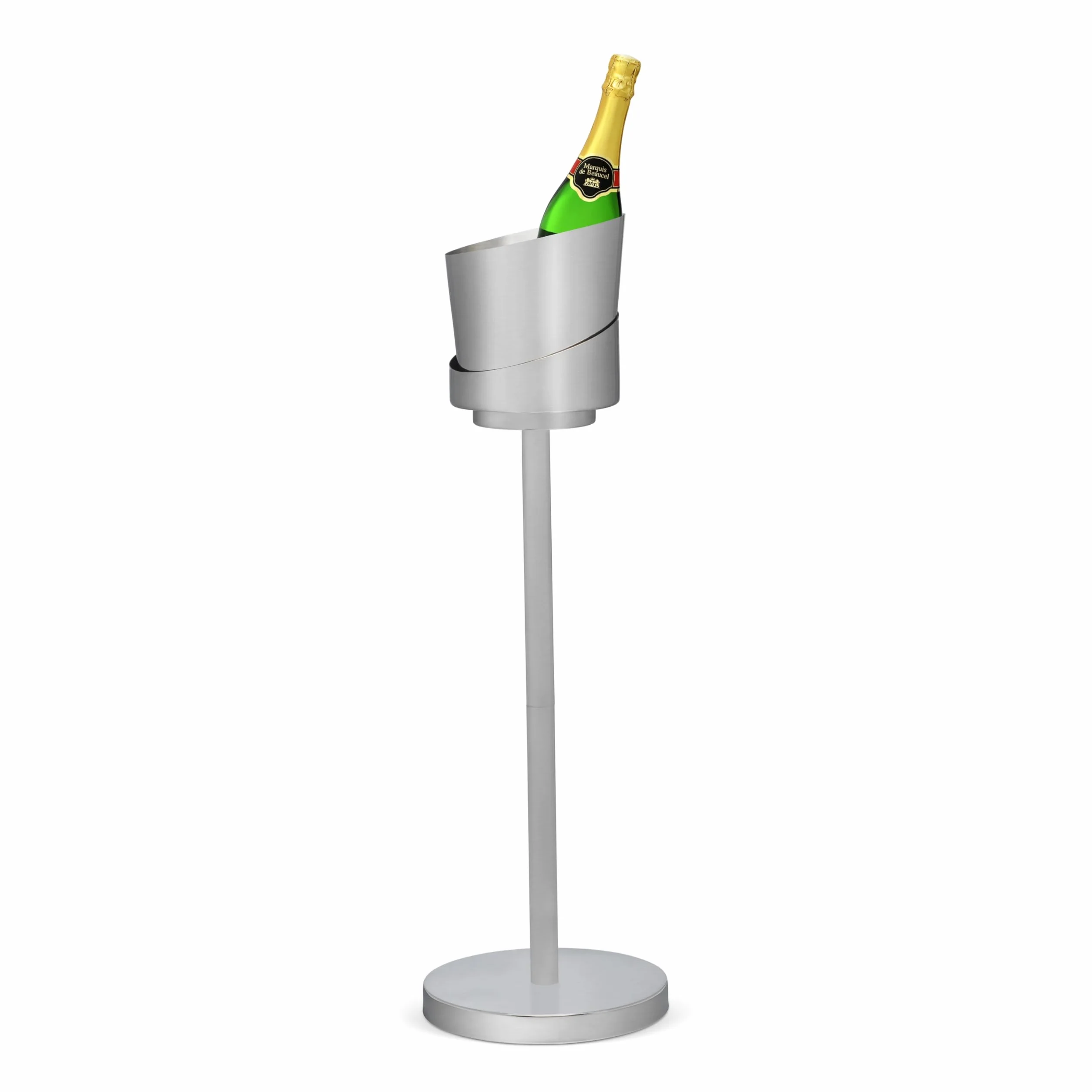 Leopold Vienna - Enfriador de champán con soporte incluido acero inoxidable mate