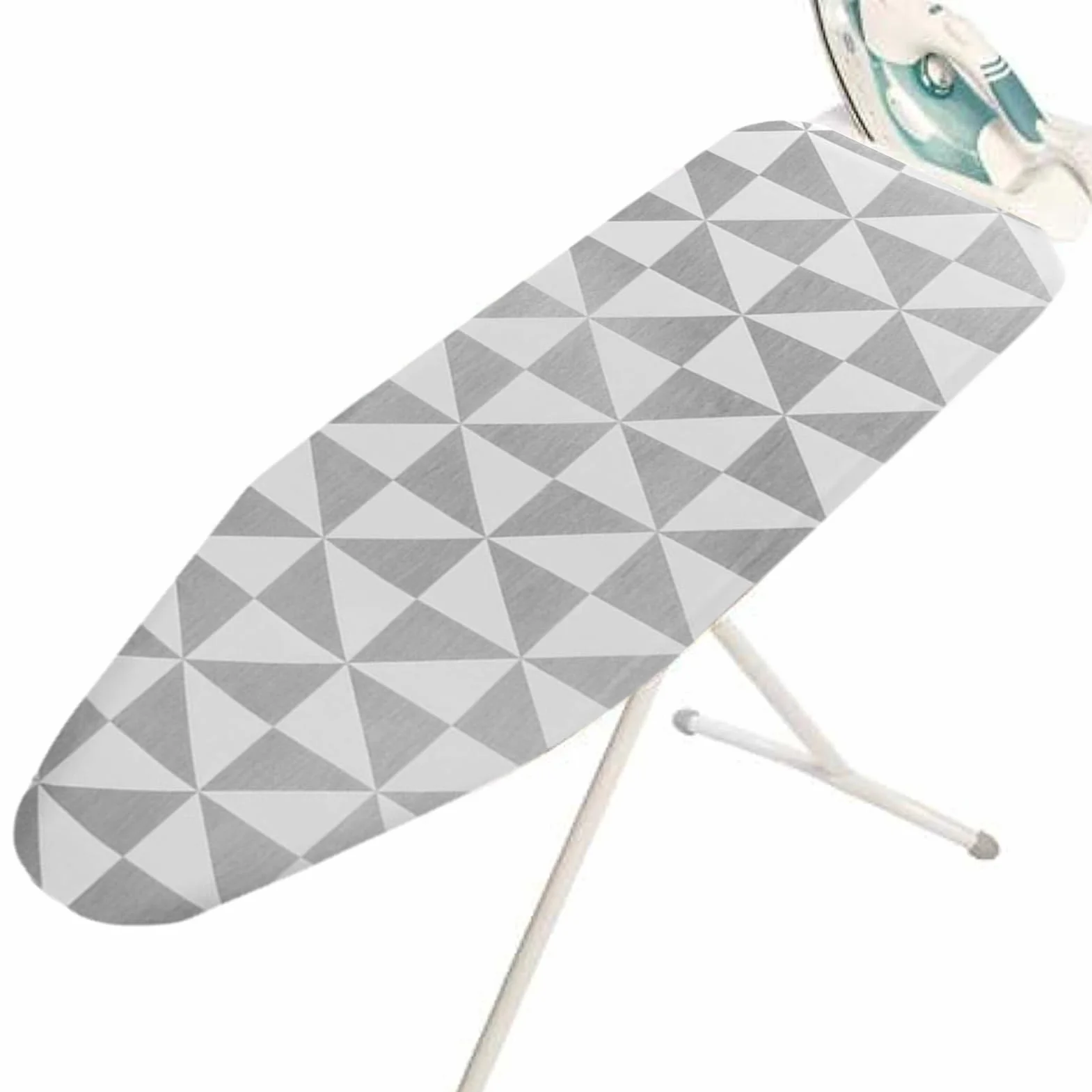 Funda para tabla de planchar, algodón, borde elástico, resistente a las manchas, resistente a las quemaduras, lavable, funda de almohadilla de planchado para mesa de planchar