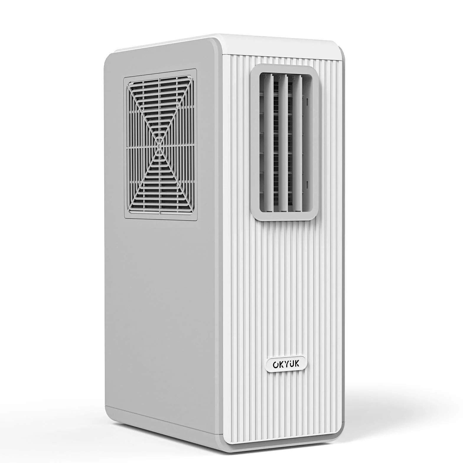 OKYUK Aire Acondicionado Portatil, 200 W de ahorro energético, refrigerante ecológico R290, 3 en 1 Refrigera, Ventila y Deshumidifica,Cobertura 15-20m2.Con tubo de escape (Blanco)