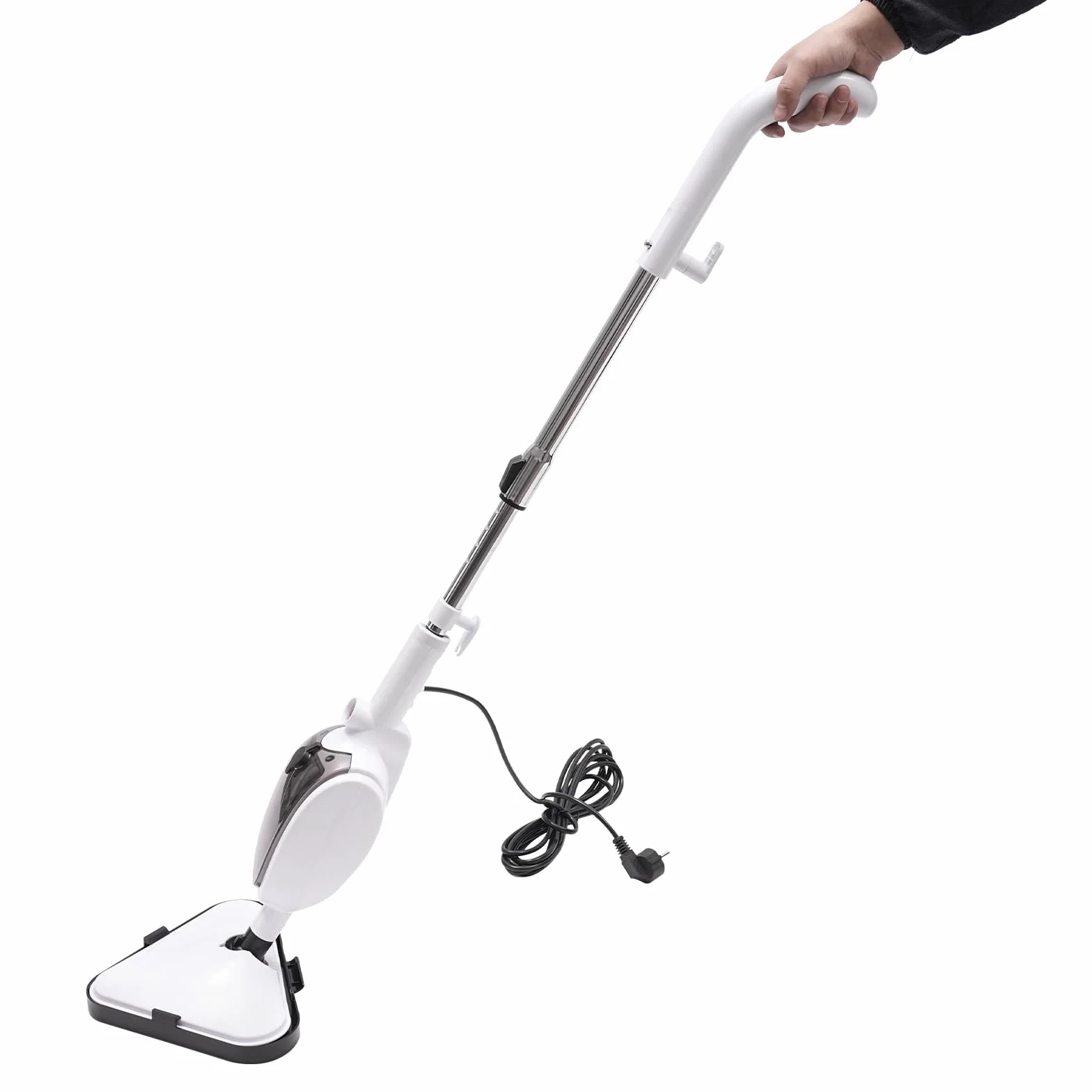 Limpiador de vapor multifunción de 1300 W, mopa eléctrica, mopa de vapor, limpiador de mano, cabezal giratorio de 360°, con depósito de agua para suelos duros, ventanas, alfombras