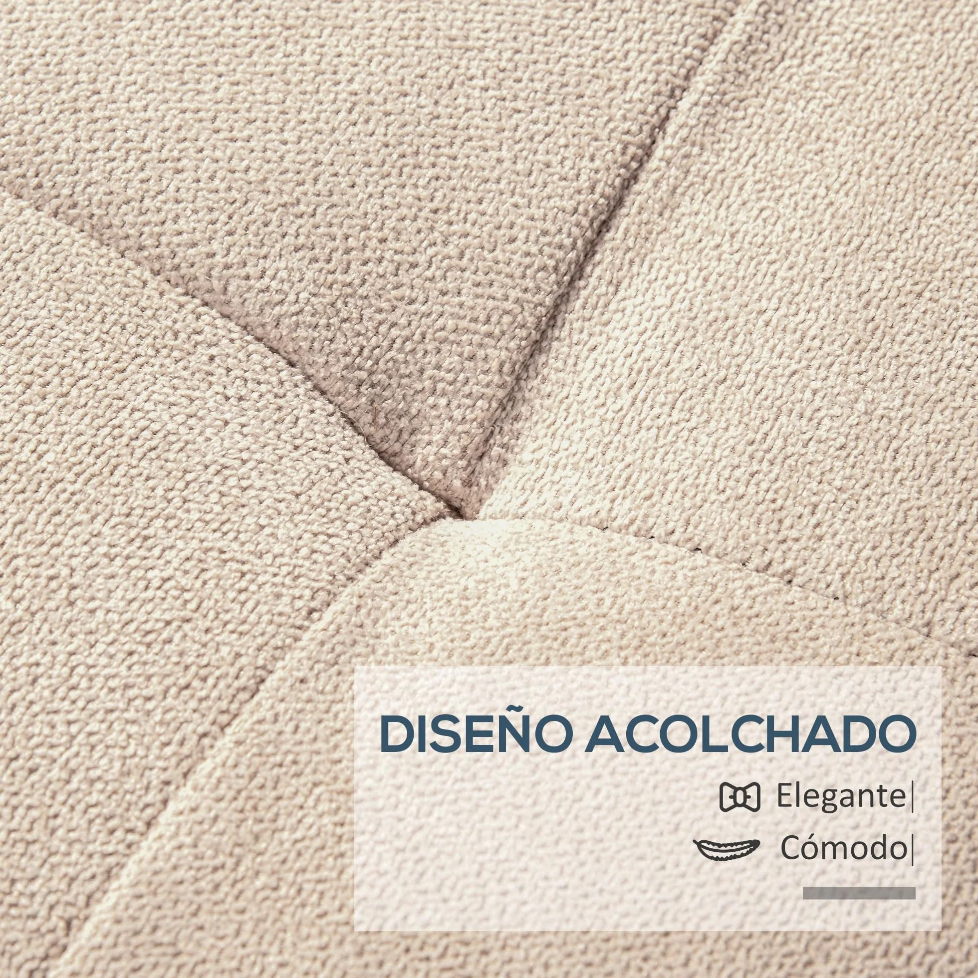 HOMCOM Banco de Almacenamiento Acolchado Puff de Almacenaje Taburete Tapizado en Lino con Tapa Abatible para Salón Entrada Dormitorio Carga 120 kg 125x49x41,5 cm Beige
