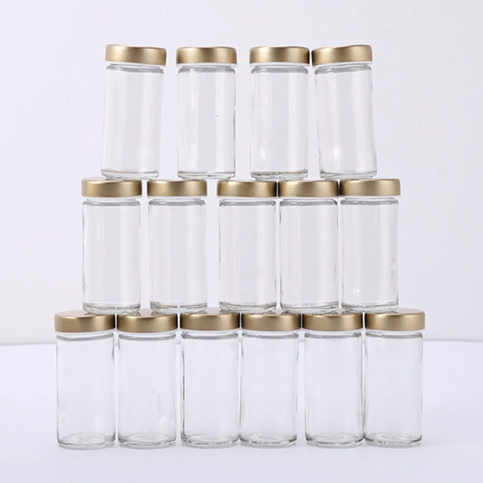 Estante para especias con caja de condimentos de gran capacidad y dispensador de alimentos secos para almacenamiento de cocina, tarro cuadrado dorado champán y estante de almacenamiento de botellas
