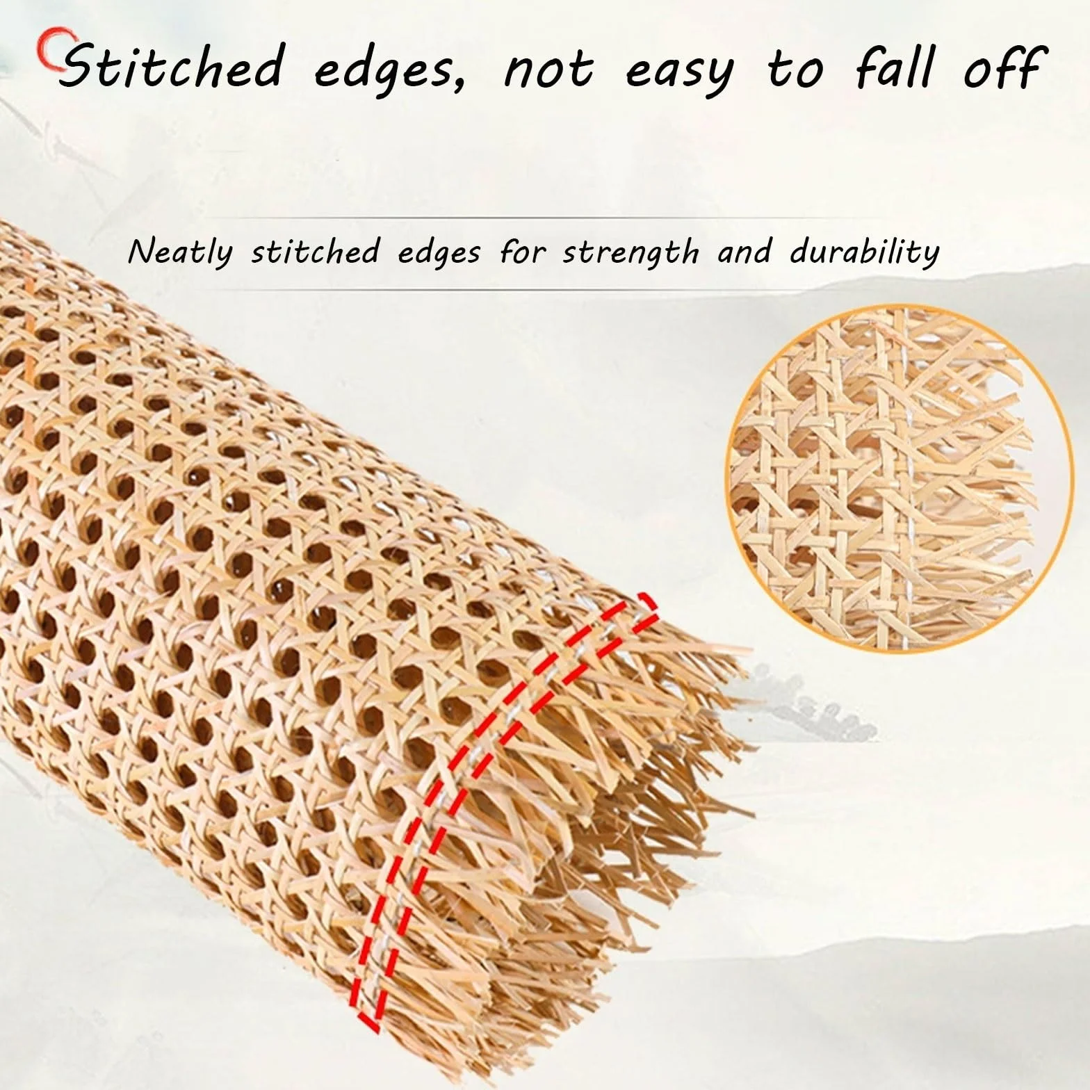 Rejilla de Mimbre Natural, Ratan Rollo Mimbre, Rollo de Ratán 80x100cm para Muebles, Mimbre Rollo, Rattan, Rollo Ratan, Material Plano de Ratán por Metros, Decoración para Sillas(80x250cm)
