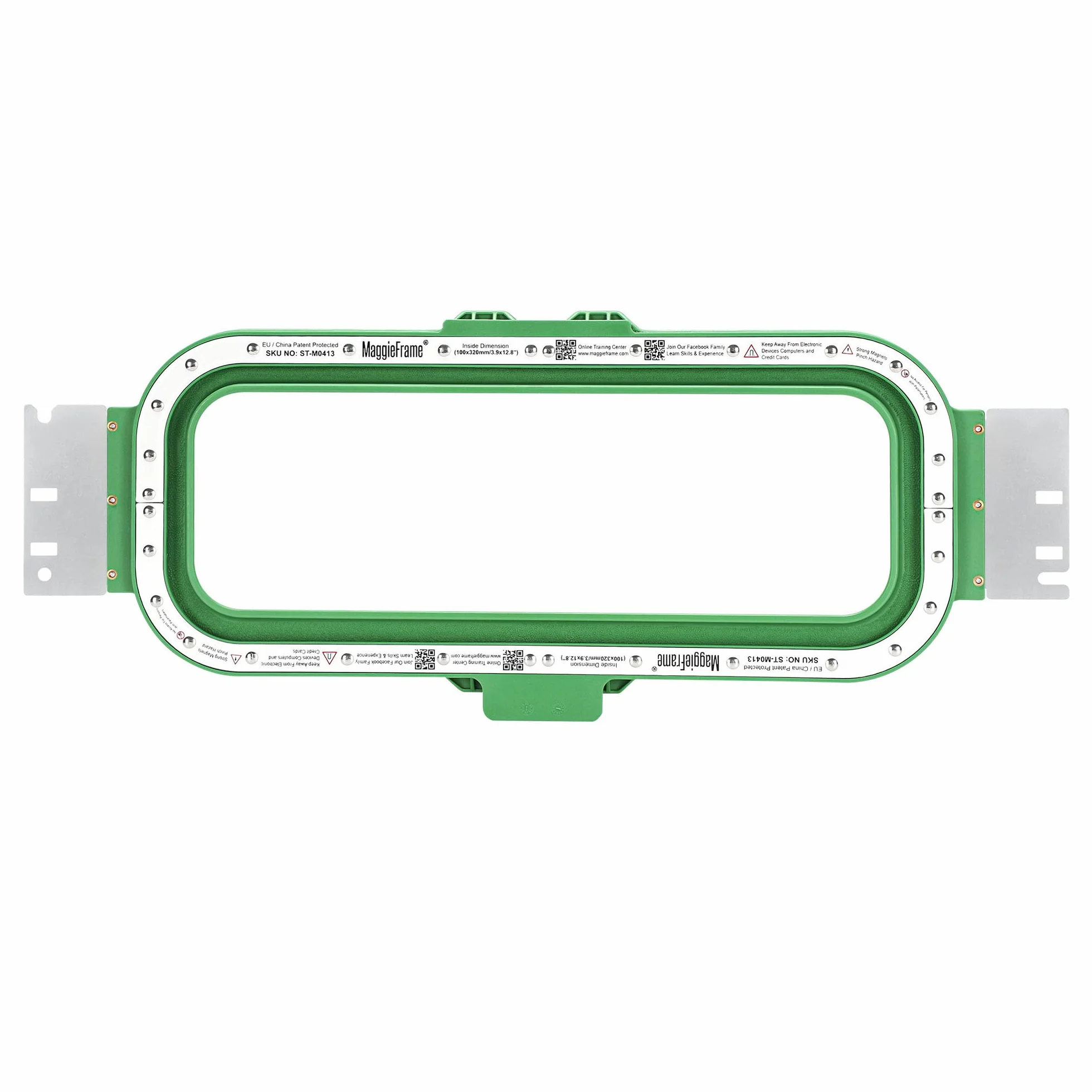 Brewland Bastidor de bordado magnético 100x320mm para Melco SUMMIT EMT16 X | Compatible con Melco Amaya, EMT16; 3.9x12.8inch