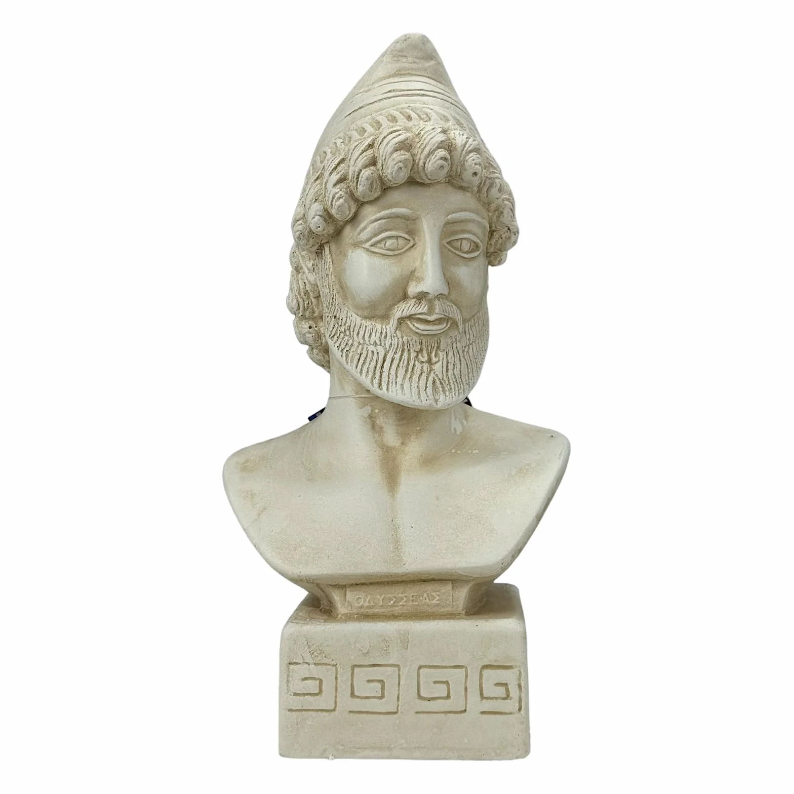 Odiseo griego rey de Ithaca Busto Trojan War Hero Escultura de piedra fundida