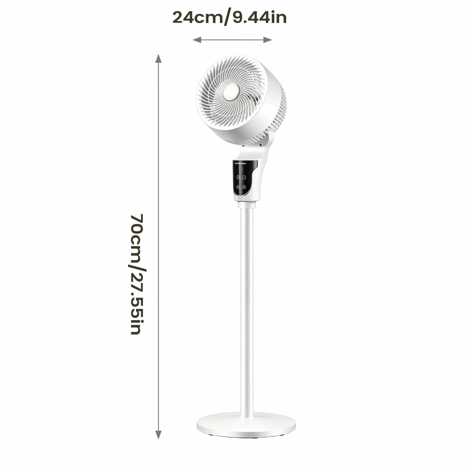 Ventilador Vertical Altura Ajustable Ventilador | Circulador De Aire Silencioso Con Mando A Distancia Para Escritorio Cocina Dormitorio Suelo Habitación Hogar