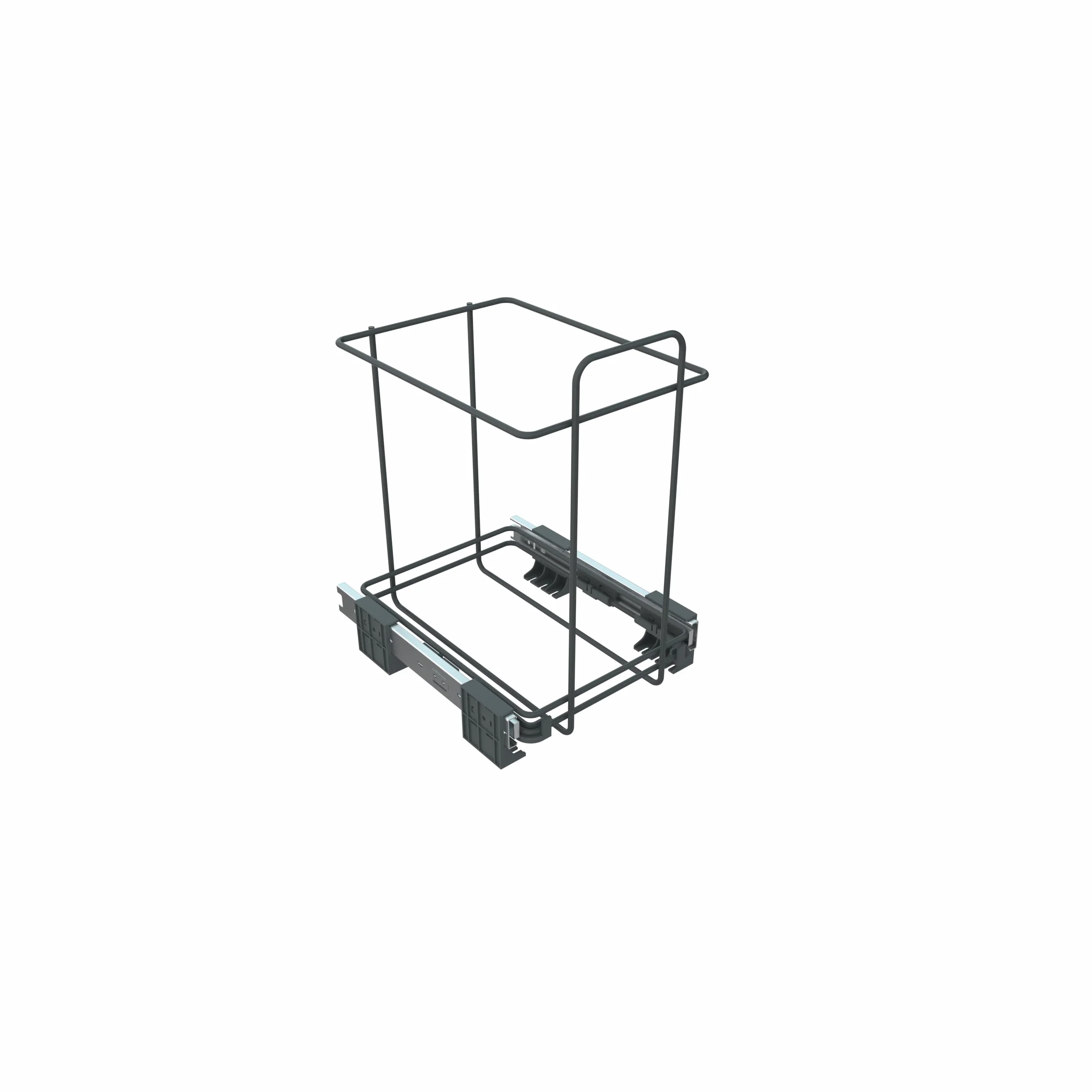 Elletipi - Ecofil PF01 34C1 - Cubo de Basura para Reciclaje extraíble para Base, plástico y Metal, Color Gris, 23 x 41 x 36 cm