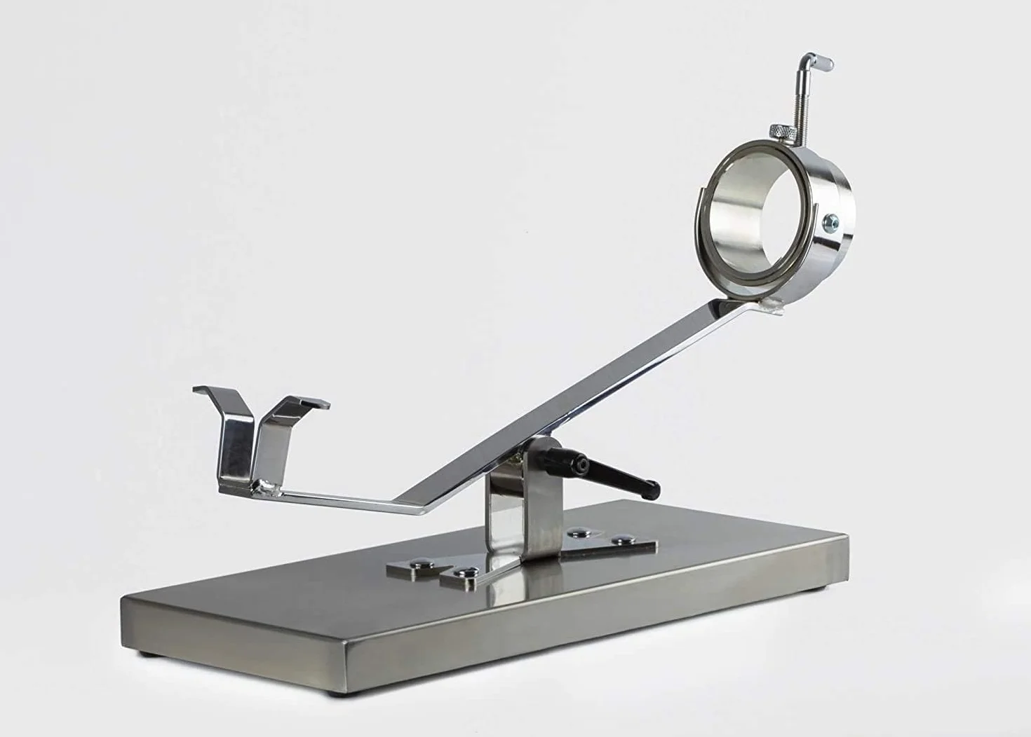 BRICOMIRAS JAMONERO BASCULANTE GIRATORIO CON BASE INOXIDABLE. SOPORTE JAMONERO IDEAL USO DOMÉSTICO Y PROFESIONAL (Inoxidable solo)