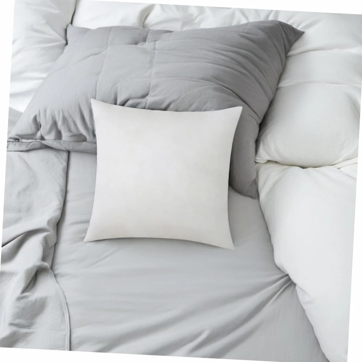 2piezas Forro De Almohada Cuadrado De Relleno y Esponjoso para Decoración De Sofá Insertos De Cojín Hogar