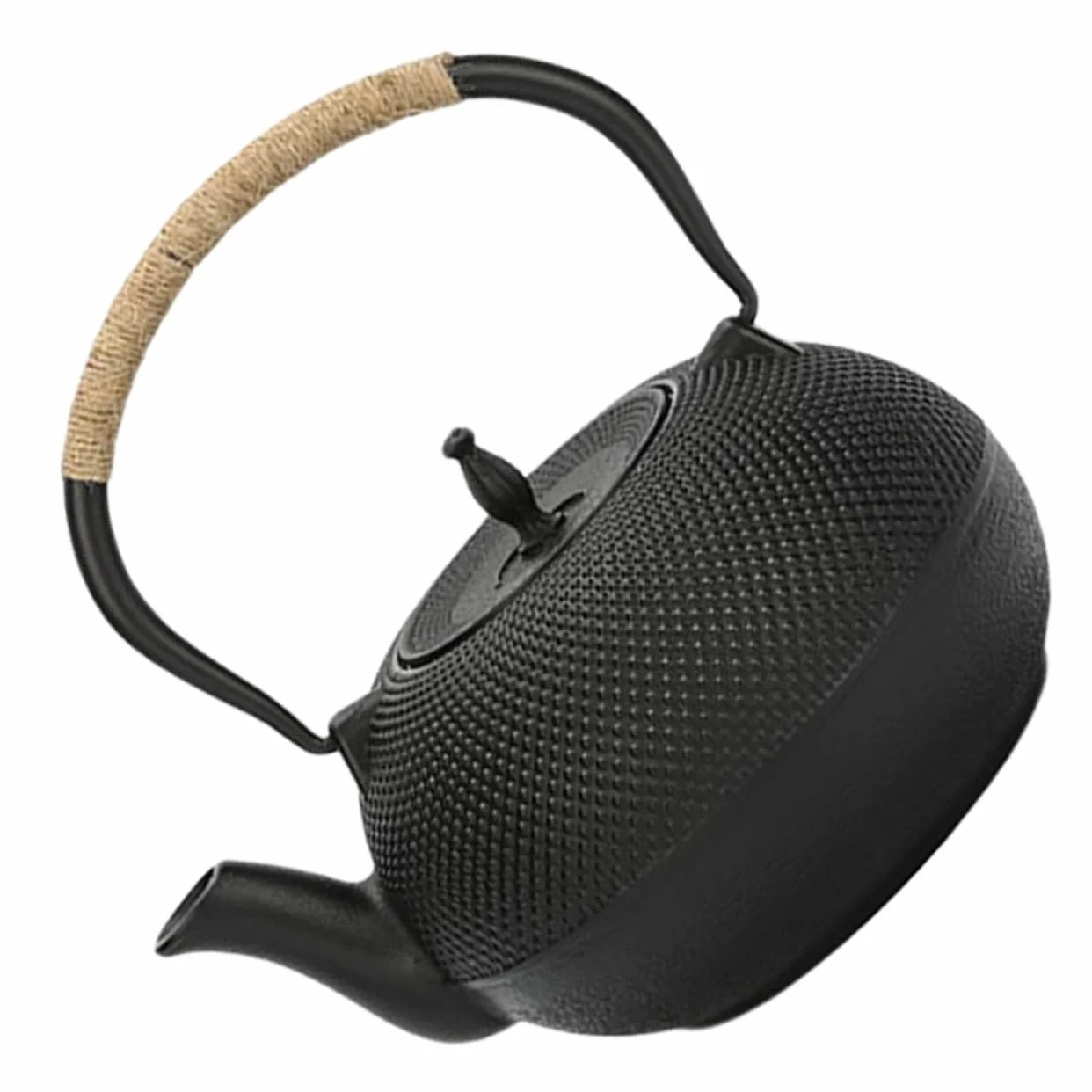 PRETYZOOM Tetera de Hierro Fundido sin Revestimiento Hecha Mano Antigua con Infusor para Preparar Té para Uso Casa Oficina