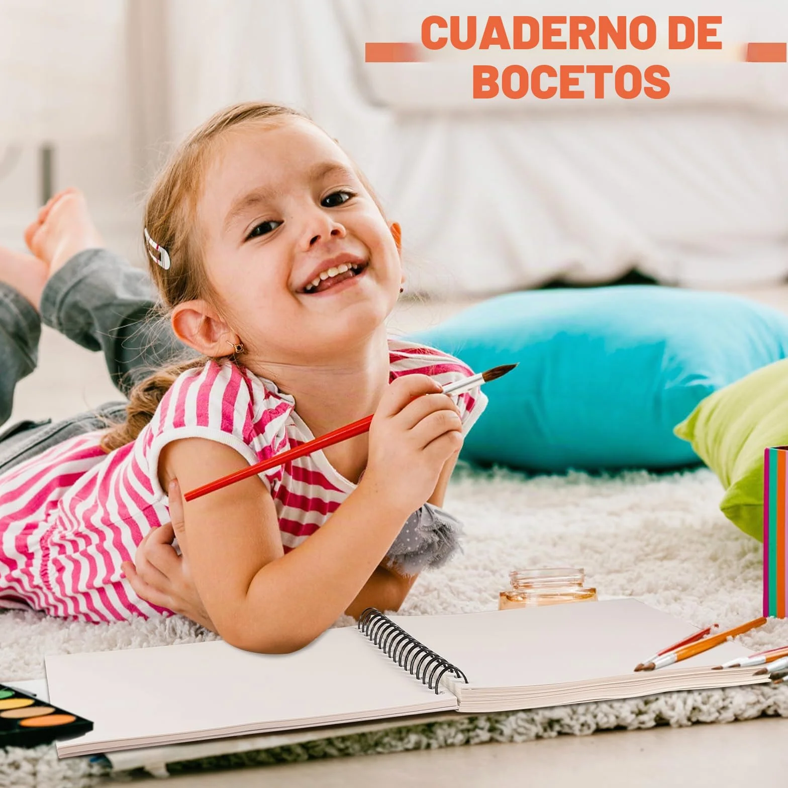 Cuaderno de Dibujo Niños A4 Espiral Bloc Dibujo Regalo Principiantes Pintura