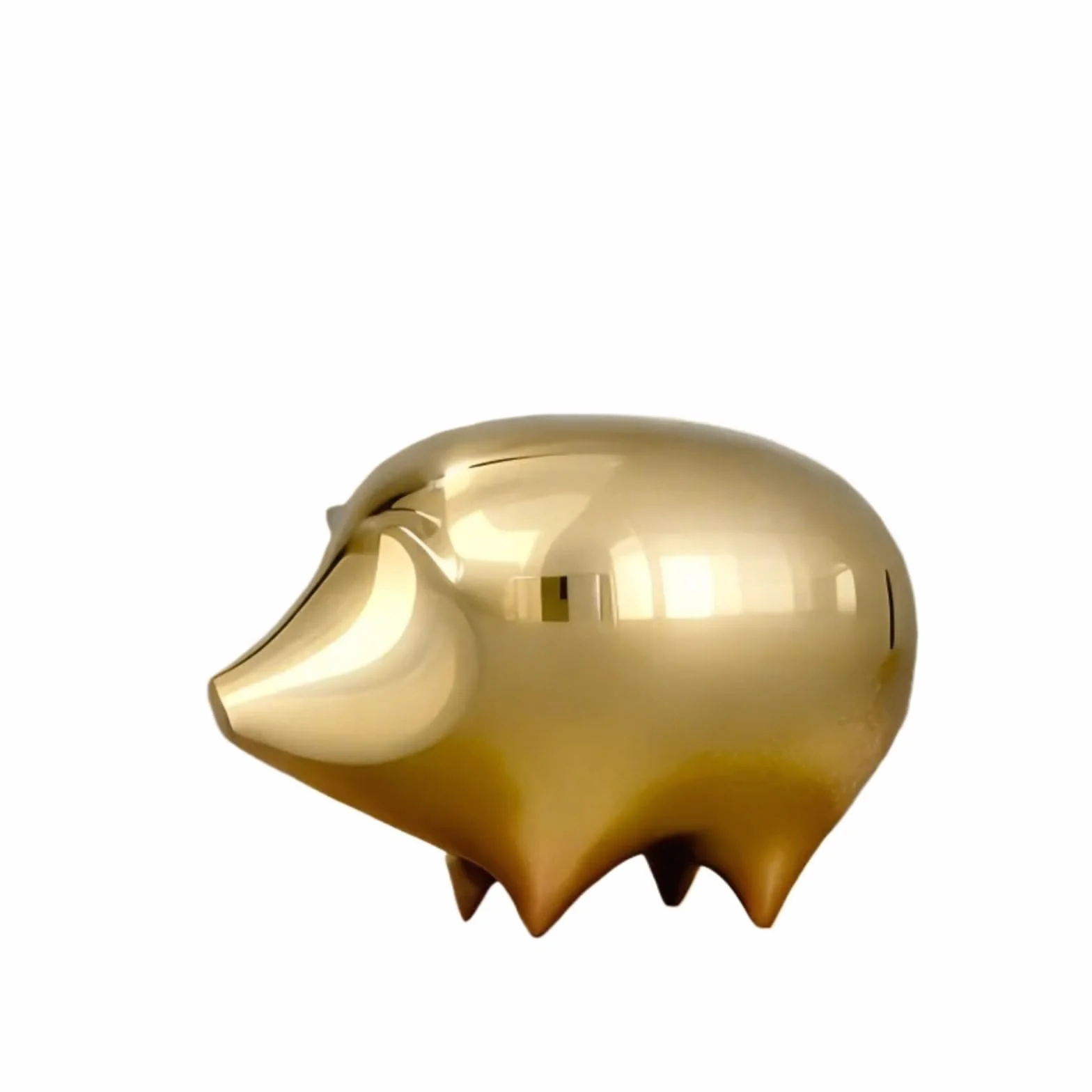 Figuras en miniatura de cerdo de latón dorado, estatua de cerdo del zodiaco de cobre, colección de manualidades, adorno de escritorio, decoración de mesa de arena, accesorios de estudio, pisapapeles