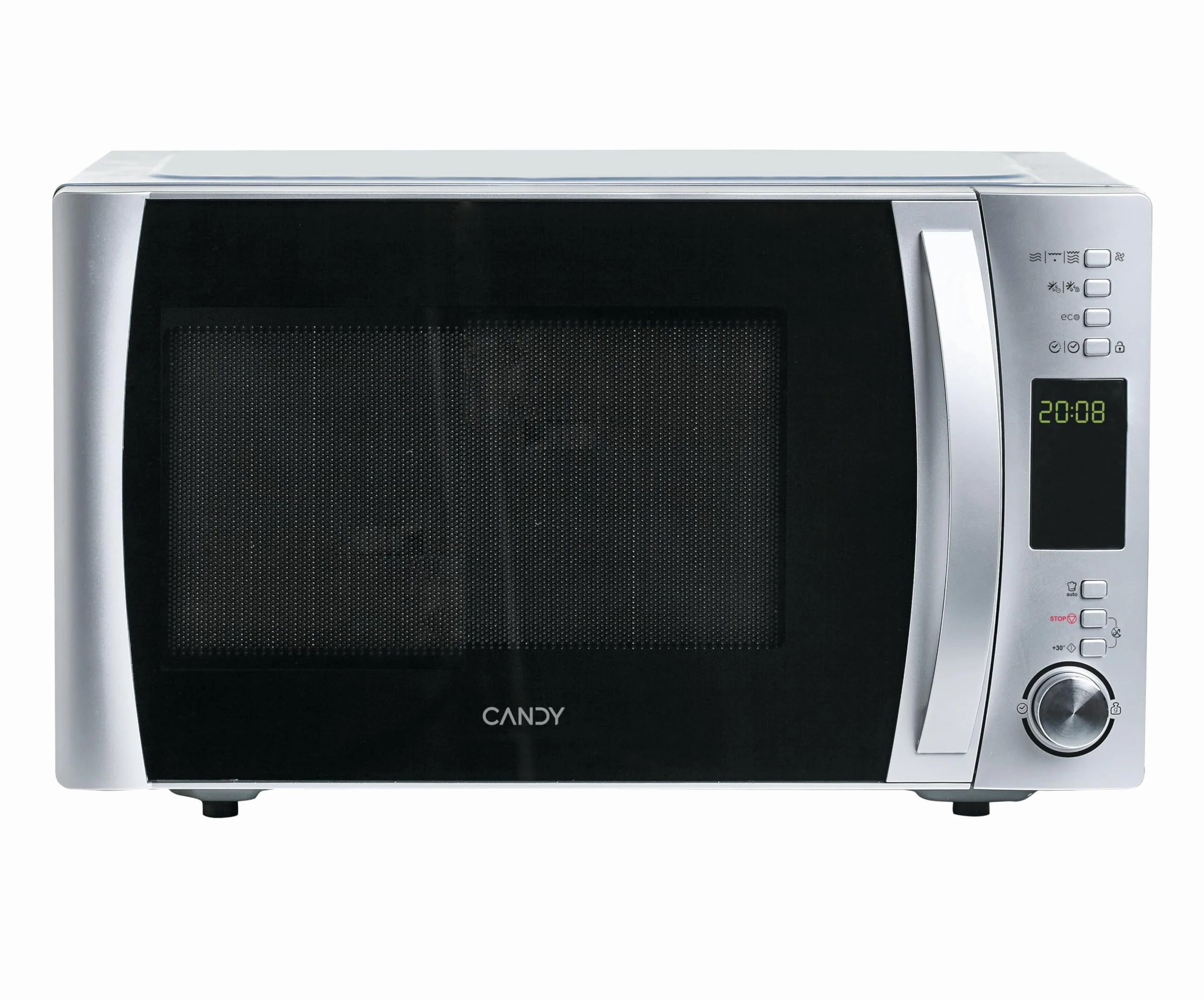 Candy CMXC30DCS Horno, Microondas con Grill, Capacidad 30L, Plato Giratorio 31.5 cm, 40 programas automáticos, Potencia 900W/110/2500 W, Color Silver, 900 W, 30 litros 15x20x10 cm