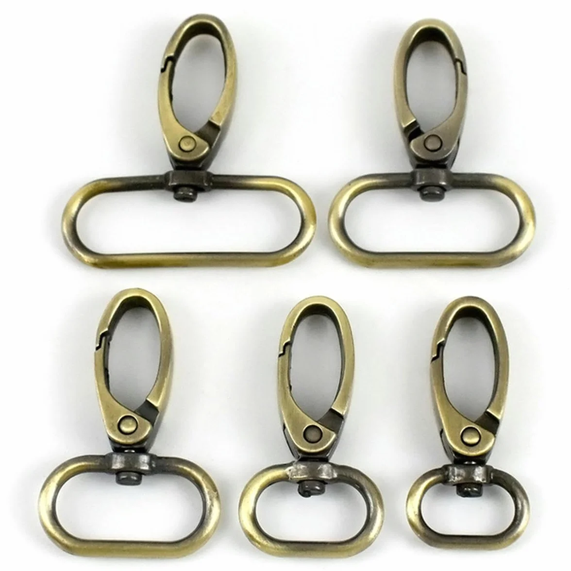 10/20 piezas 16/20/26/32/38/50mm hebillas de correa de bolso de Metal cierre de langosta Collar mosquetón gancho de presión DIY llavero accesorios para bolsos