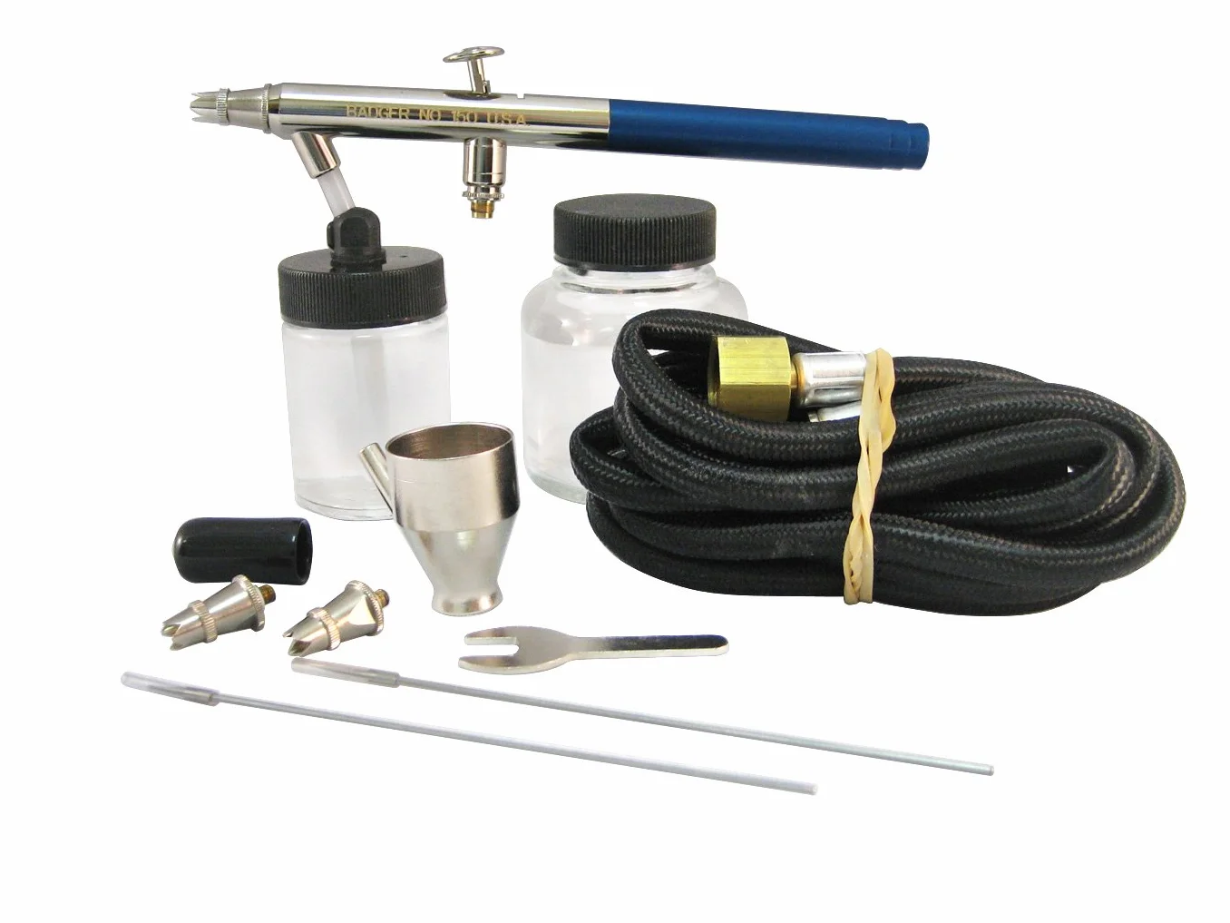 Badger Air-Brush Co. 150-5-PK - Juego de aerógrafo Profesional en Estuche de Almacenamiento de Grano de Madera