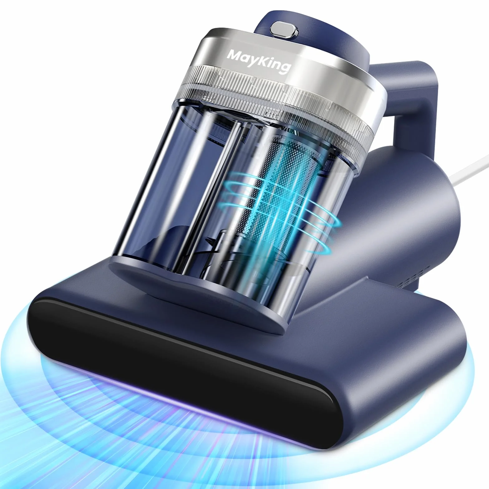 Aspiradora Antiacaros con Luz UV, 16 Kpa, Filtro Hepa Aspirador de Ácaros para Colchones, CalefaccióN A 65 °C, Ultrasonidos, Aromaterapia, FiltracióN Dual CiclóNica para, Camas Y SofáS