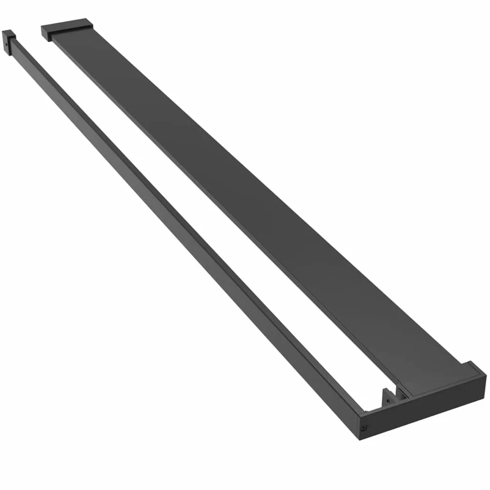 vidaXL Estante de Pared de Ducha Aluminio Negro 100 cm