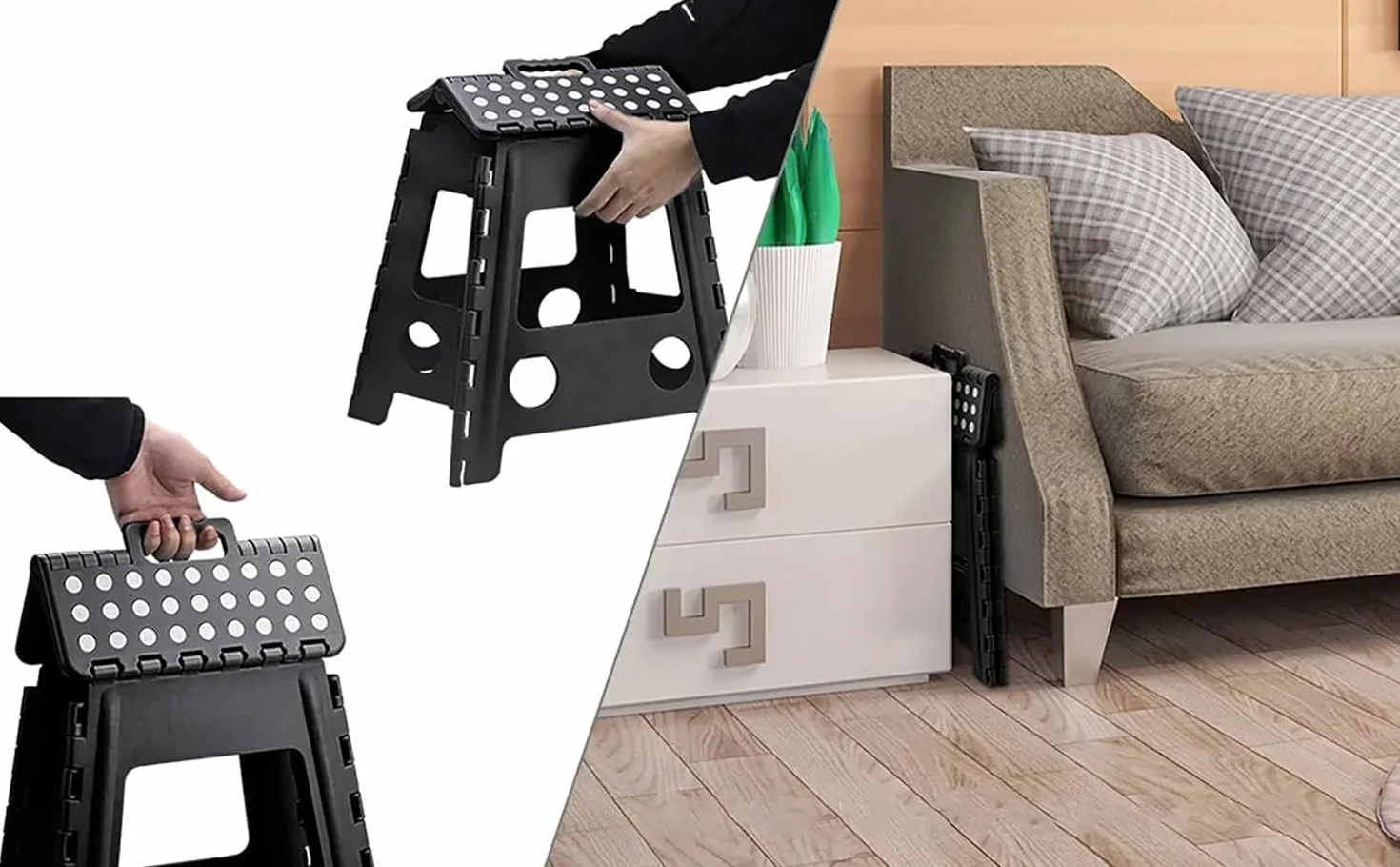 Taburete Plegable Portátil 45cm Altura Escalón Silla Cocina Baño Jardín Adultos Niños