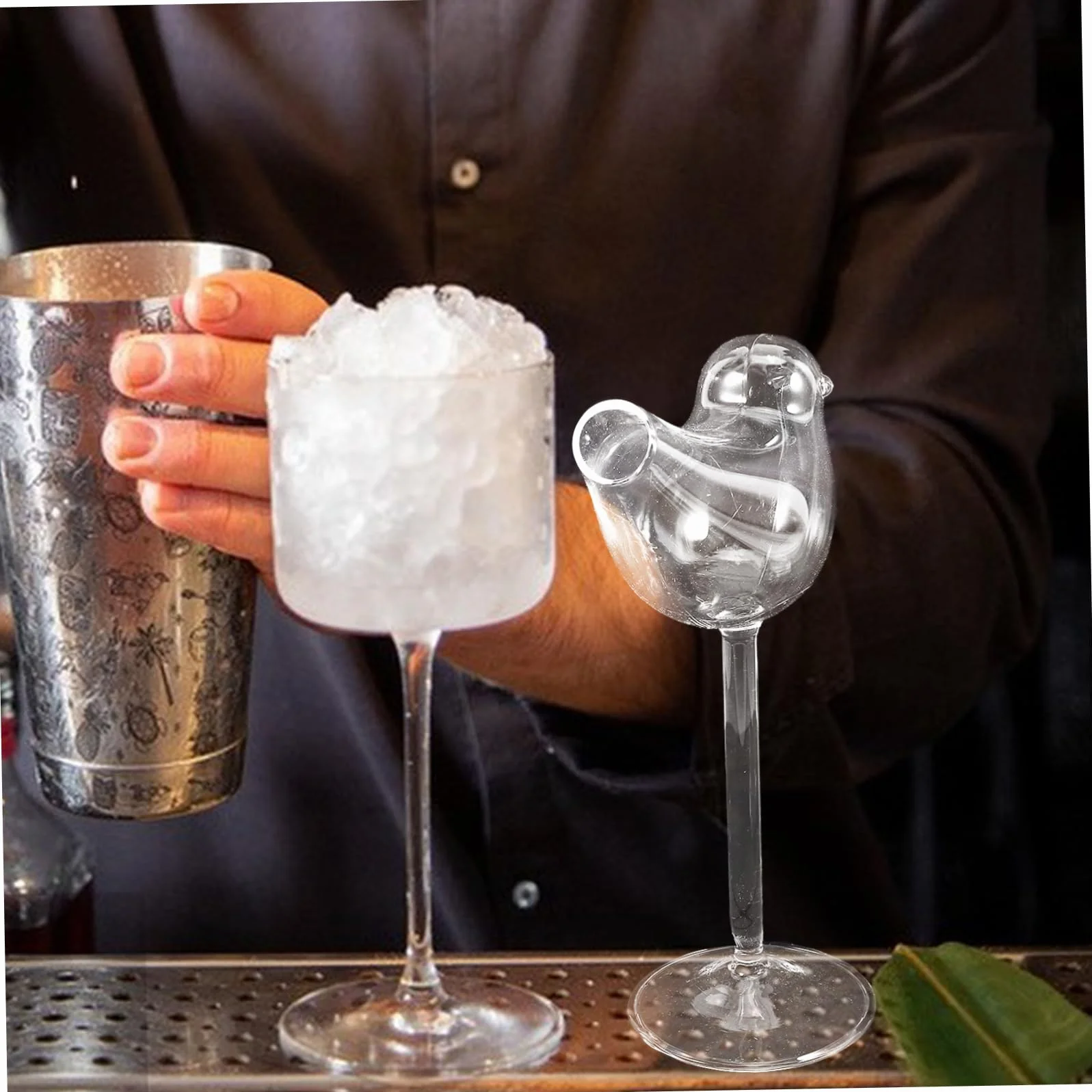 Happyyami 4 Piezas De Copa De Vino Birdie Vasos Elegantes para Beber Aperitivos Vasos para Beber Vasos De Cóctel Vasos Transparentes para Pájaros para Vasos De Bar Copas De