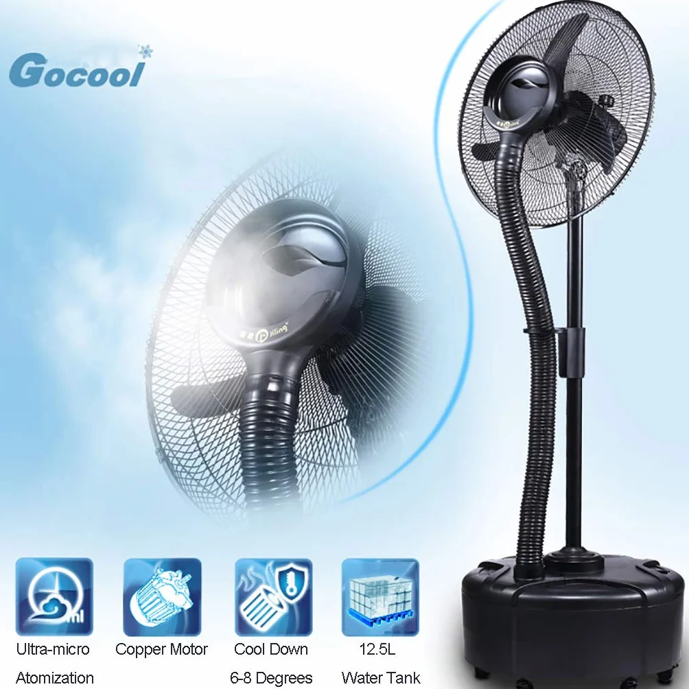Ventilador Nebulizador Oscilante Premium, Humidificación por Atomización Ultrasónica para Uso Comercial Y Residencial.