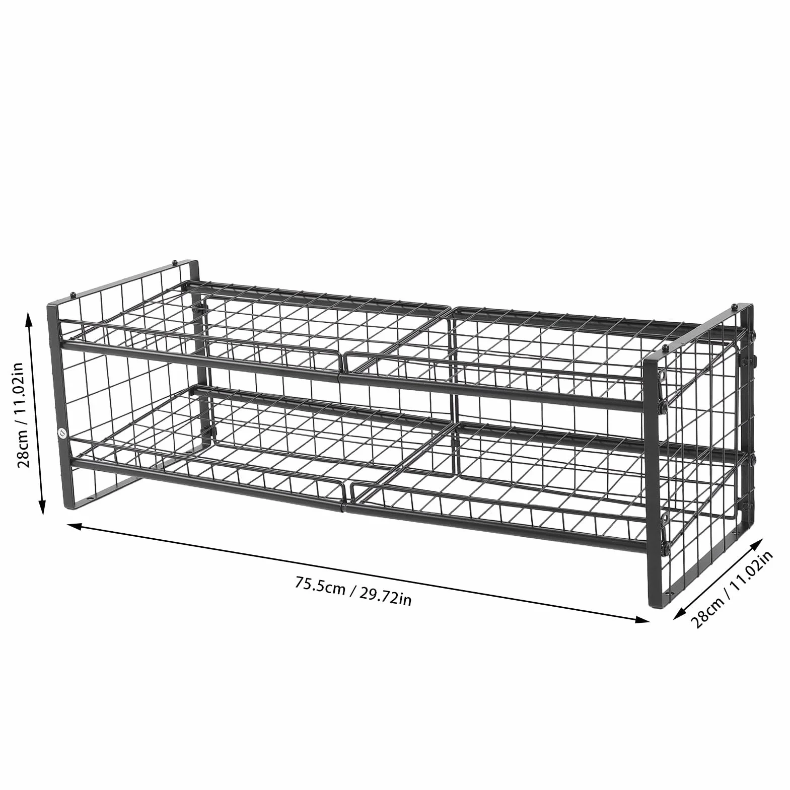 Organizador de Latas Apilable de 2 Niveles, Estante de Almacenamiento de Latas Ajustable de Acero Al Carbono con Capacidad para 64, con Diseño de Doble Capa, para Al