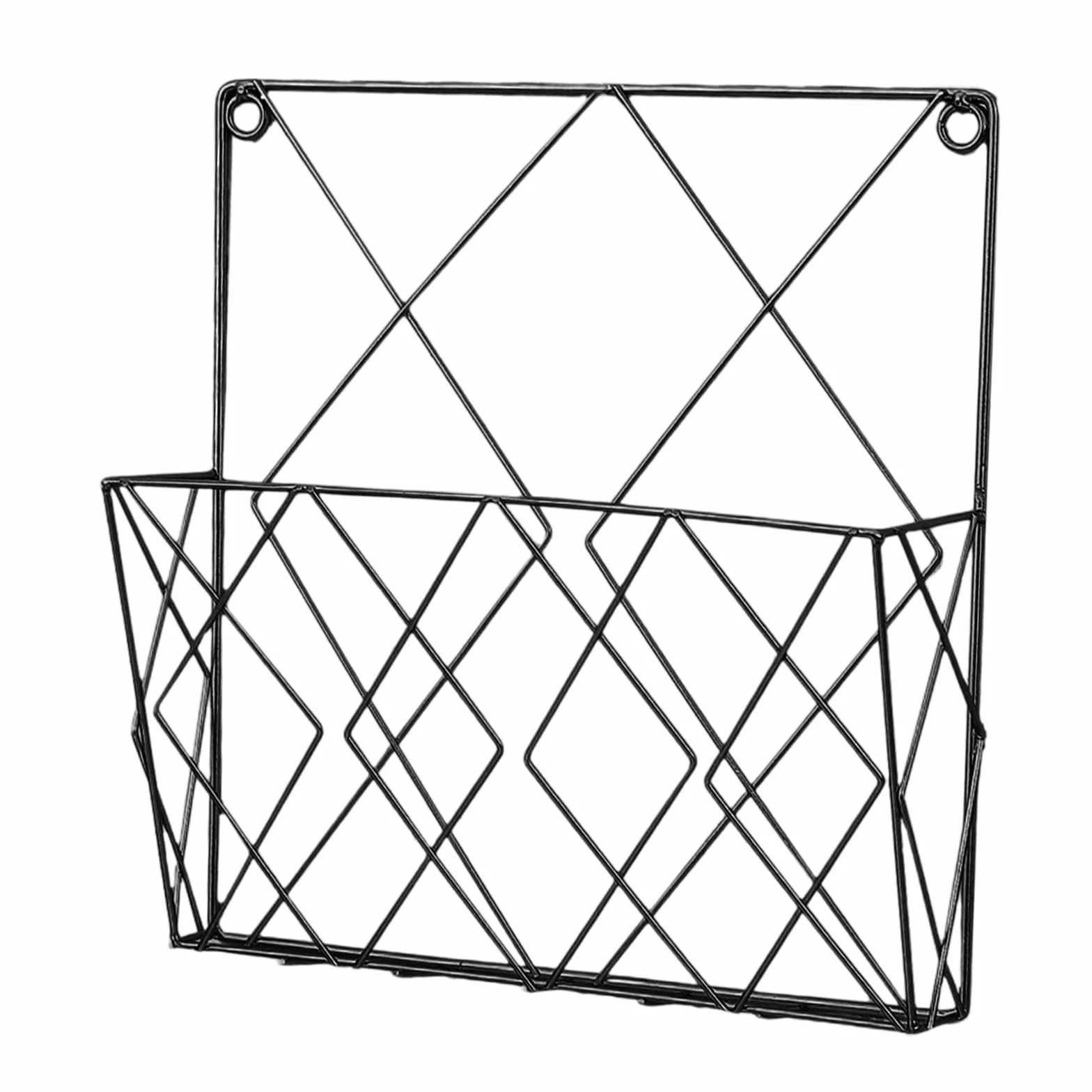 Revistero de Pared de Hierro Forjado Negro, Organizador de Revistas Moderno