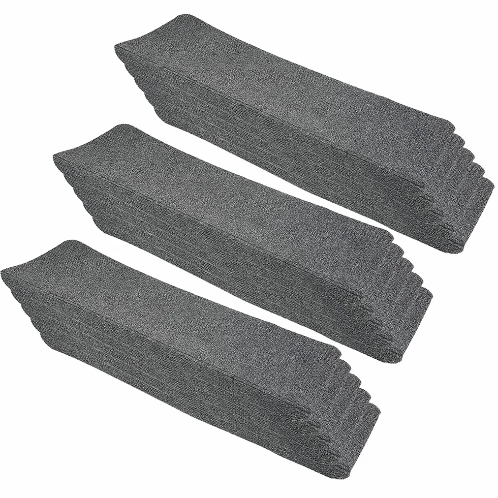 LANTUS 15x Alfombrilla Autoadhesiva de Escalera Alfombra Peldaños Adhesivos Antideslizante Protector Decoración Amortiguación Gris
