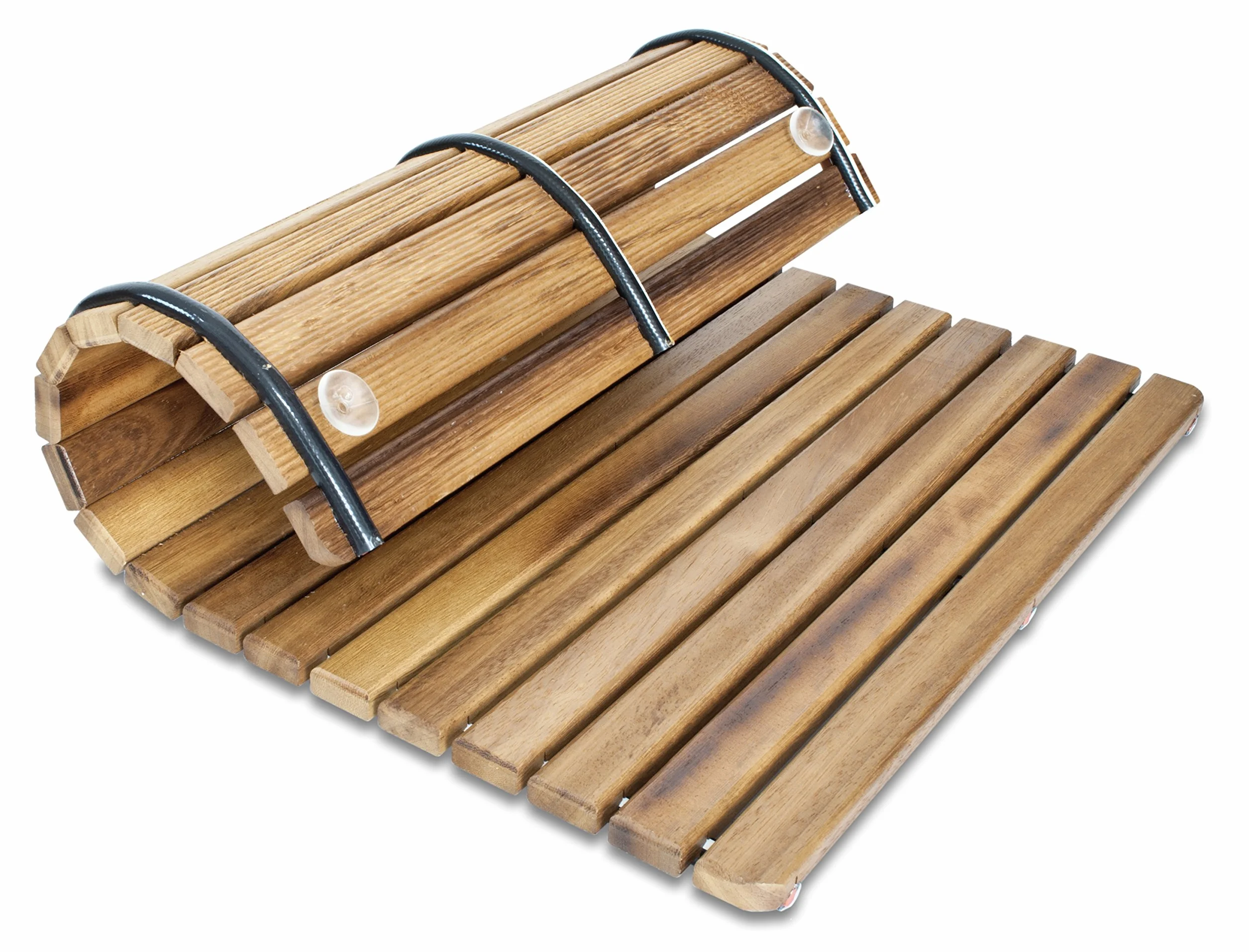 Tarima/Alfombra Flexible para Ducha y baño, en Madera de Teca (50 x 70 cm)