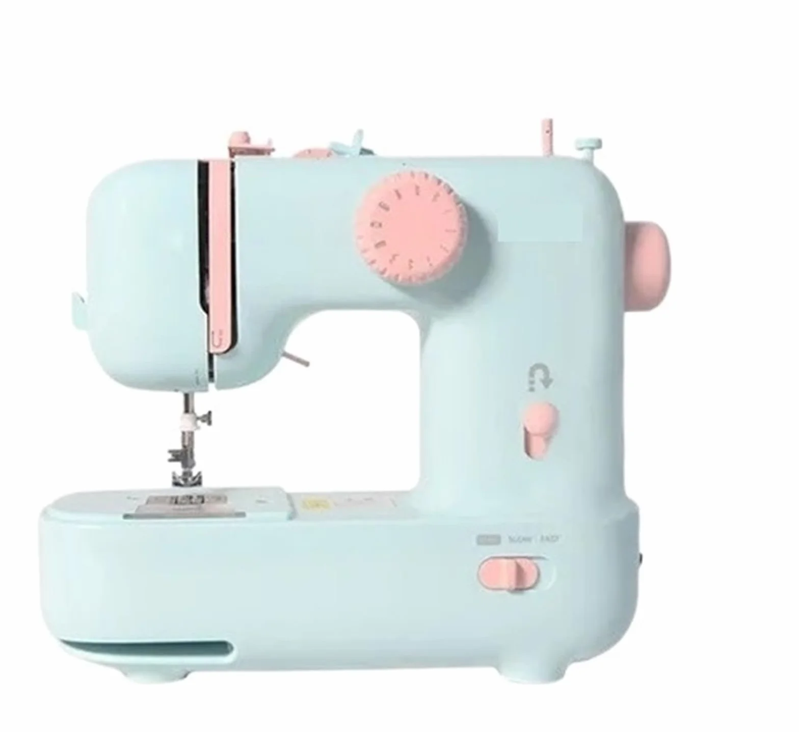 Máquina de Coser, pequeña máquina de Coser eléctrica de Escritorio, máquina de Coser de Pedal para Bordados Hechos a Mano (Azul M)