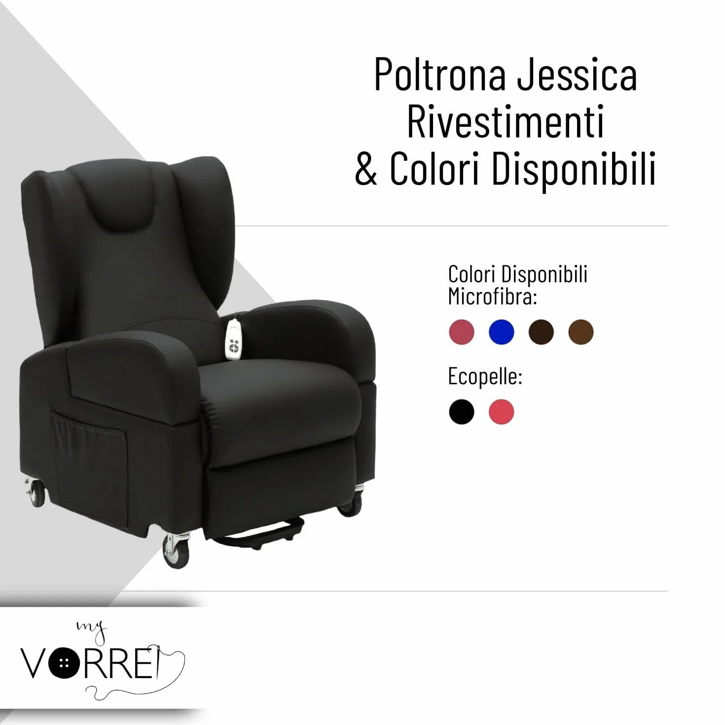 Sillón Relax 2 Motores Apoyabrazos Extraíbles Asa Trasera 4 Ruedas Revestimiento Microfibra Dispositivo Médico Clase 1 Jessica