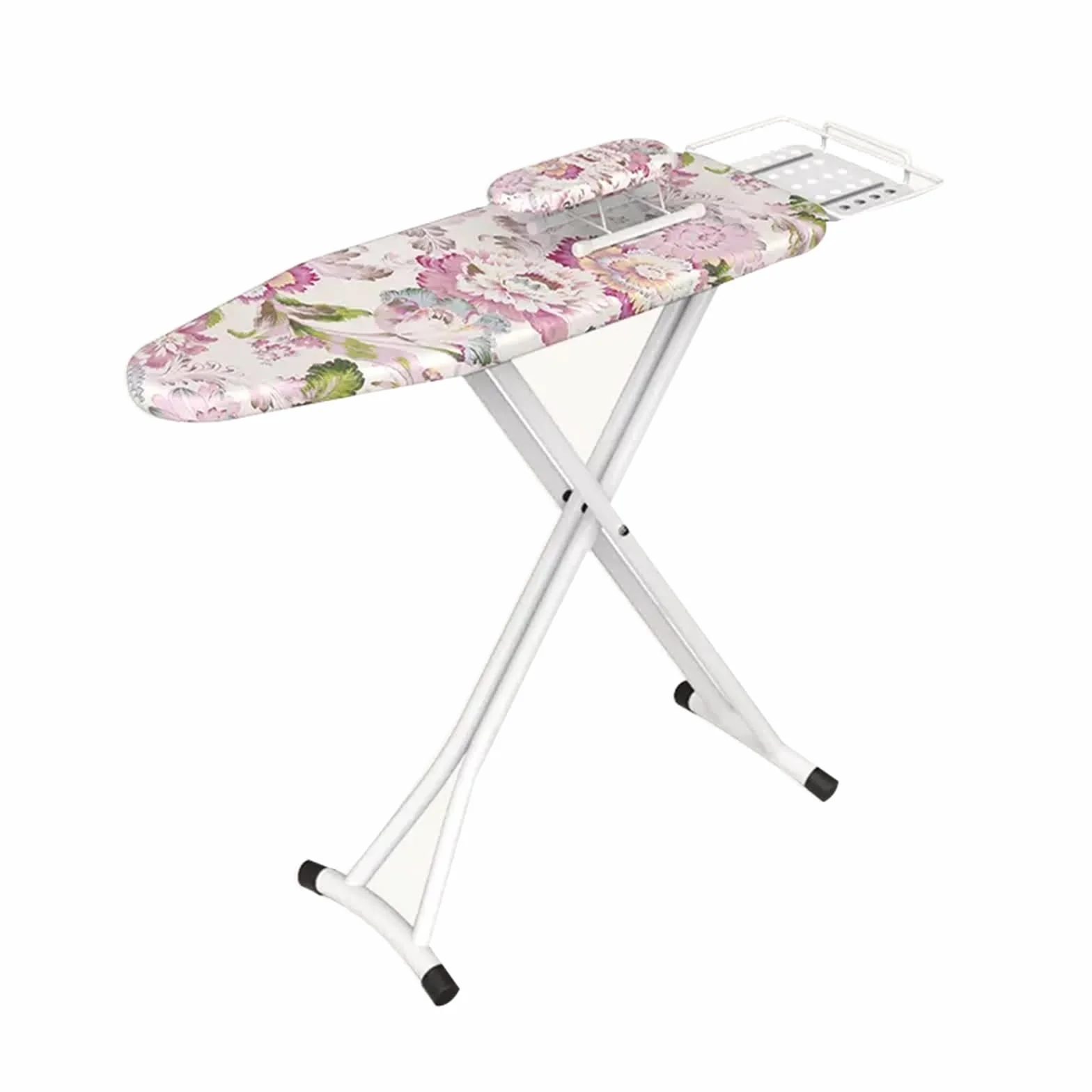 Tabla de Planchar Resistente a Altas Temperaturas para el Hogar, Tabla Planchar con Soporte para Plancha y Soporte para Fundas, Plegable, Altura Ajustable(Multi-Colored)