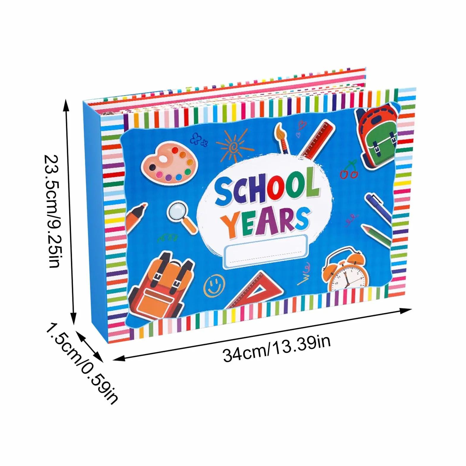 Libro y álbum de recuerdos para la escuela de los niños | Libro de memoria para niños como anuario para escolarización, fiesta de guardería y