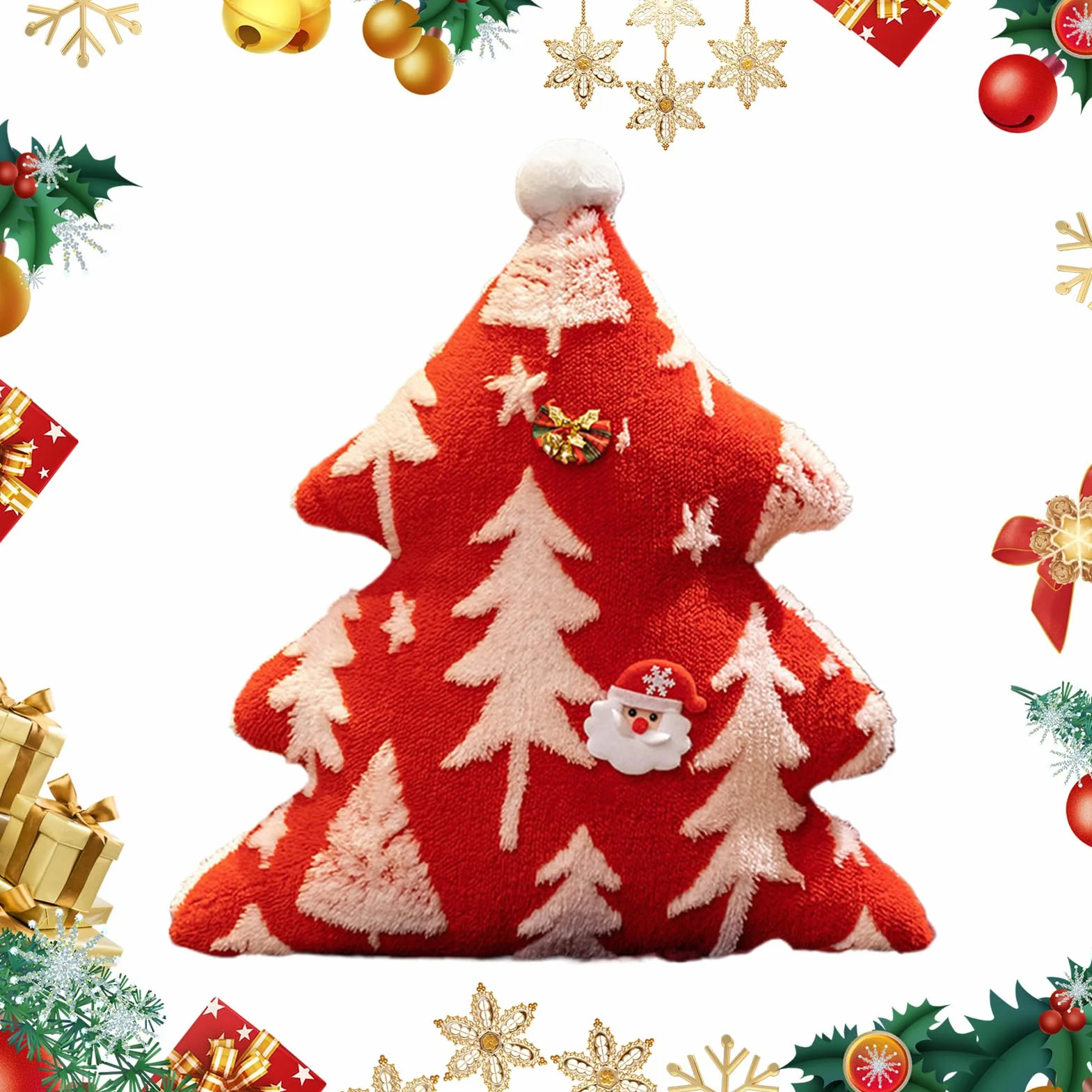 Cojín Mullido Navidad Relleno Decoración - Cojín Decorativo Árbol Navidad | Con Diseño Boho De Árbol Para Decoración De Salón Sofá Dormitorio Otoño Halloween Interior,Otoño Halloween Hogar Habitac