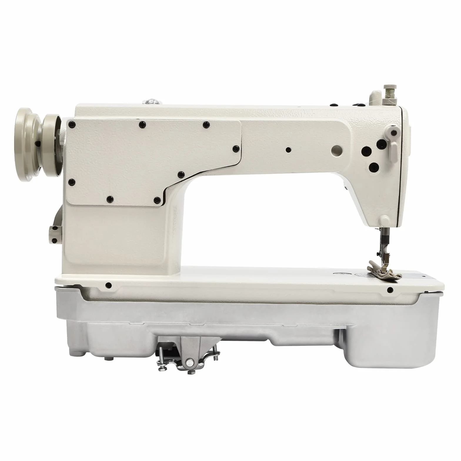Máquina de coser industrial de doble puntada de alta velocidad blanca adecuada para coser y reparar bolsas