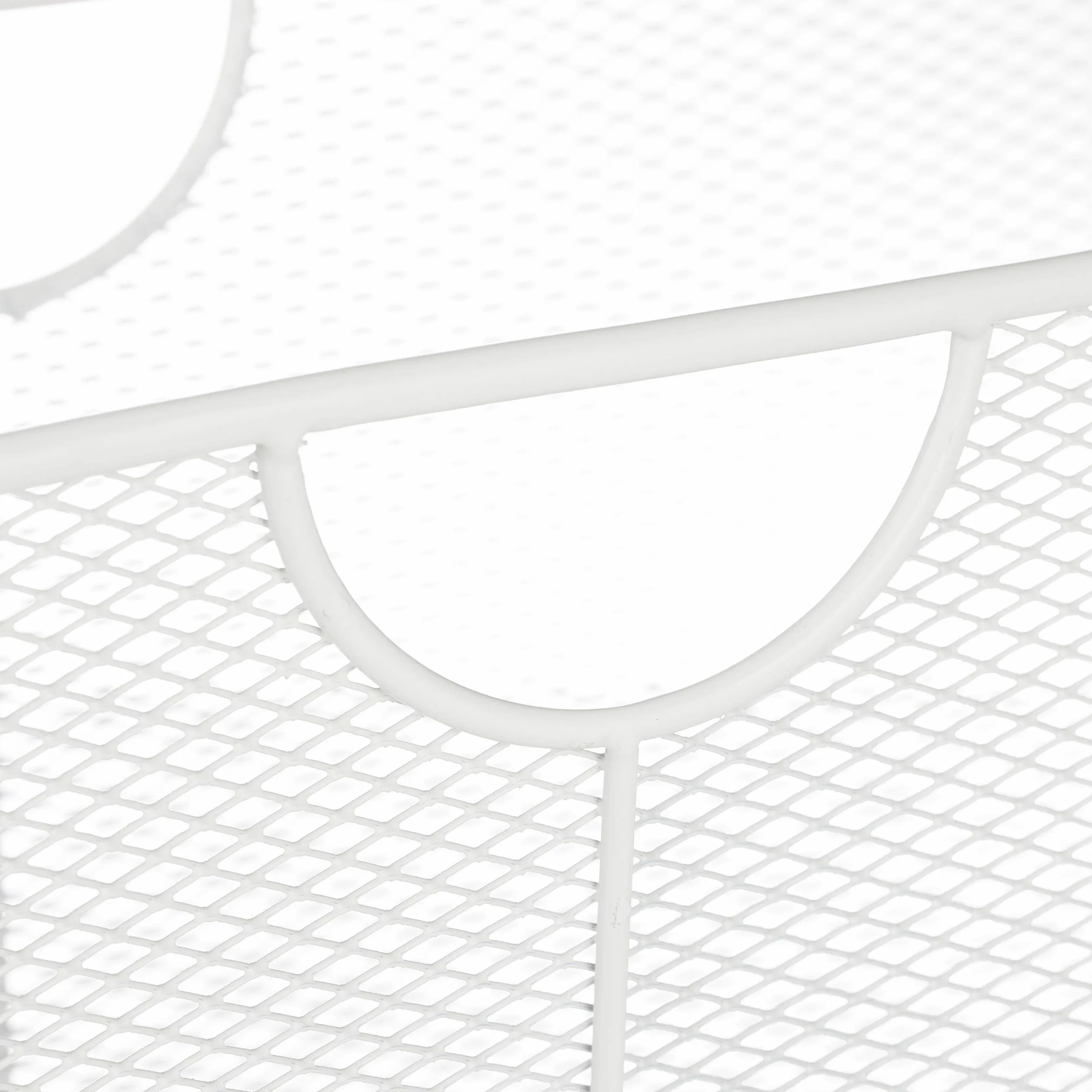 Relaxdays Revistero Metálico Organizador de Revistas de Pie Malla 27 x 39 x 17 cm Blanco