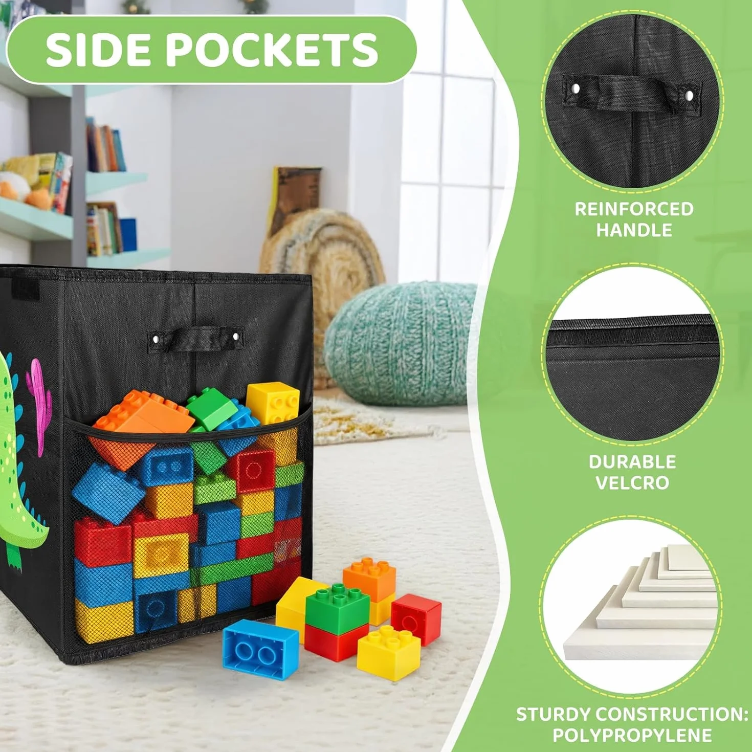 Caja de Almacenaje Juguetes,150l Baul Juguetes Infantil Plegable,Organizador de Juguetes ,Caja de Almacenamiento con Tapa y Asa para Niños Niñas, Dormitorio, Sala de Juegos, Guardería,98x34x40cm