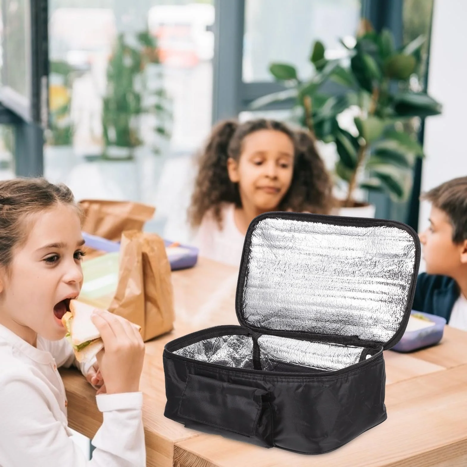Bolsa Térmica para Almuerzo Aislamiento de Aluminio y Tela Oxford, Bolsa Portátil para Alimentos y Comida para Llevar, para Parques y Comidas Casa