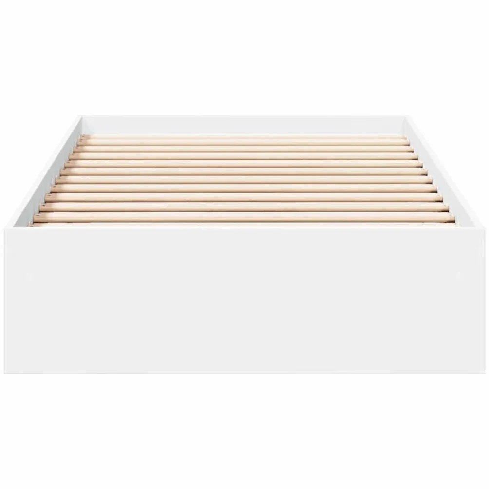 vidaXL Cama con cajones Madera de ingeniería Blanca 75x190 cm, Cama, Cama con almacenaje, Estructura de Cama Individual, Cama Individual