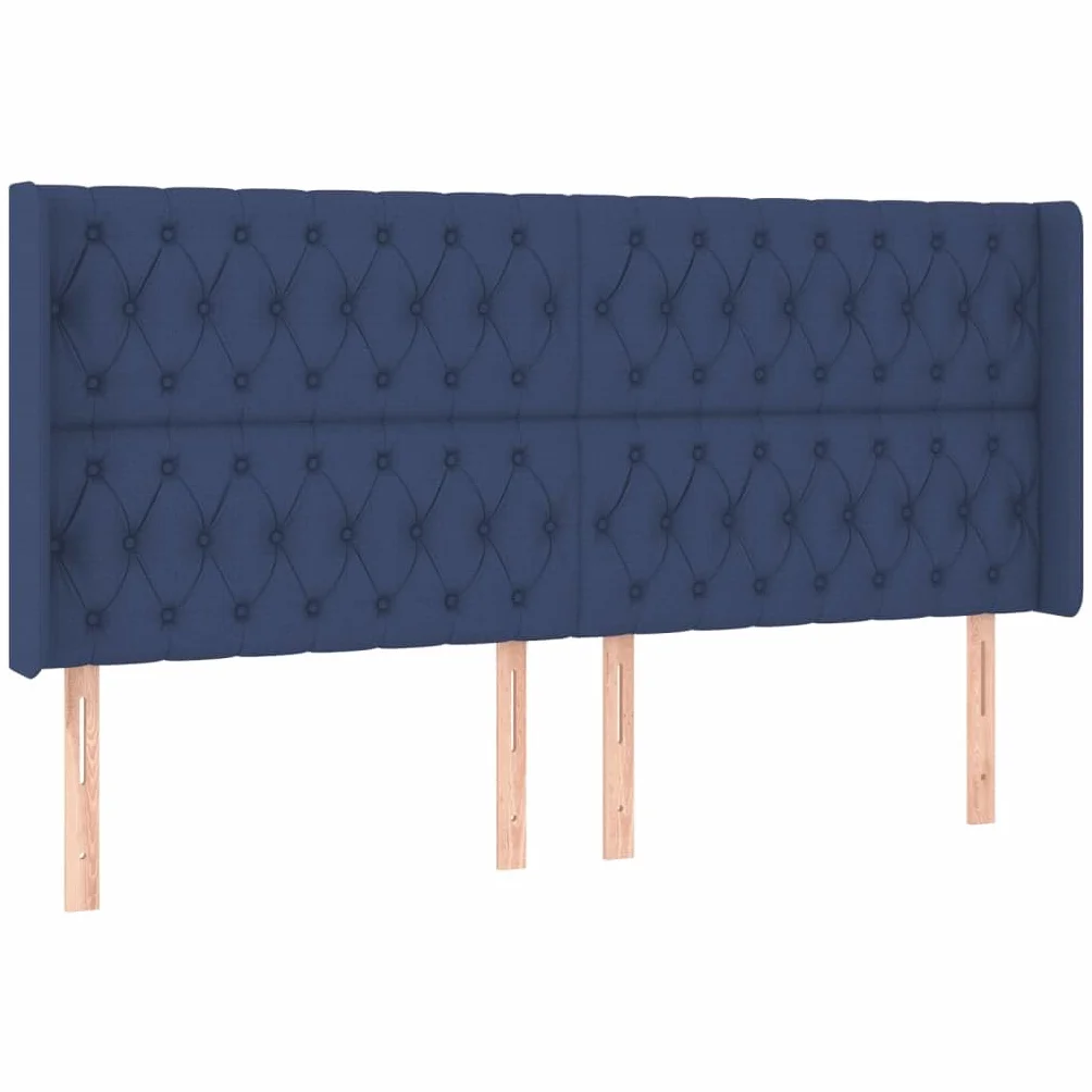 Cabecero de Cama LED Azul 183x16x118/128cm Altura Ajustable con Luz RGB para Jóvenes y Adultos