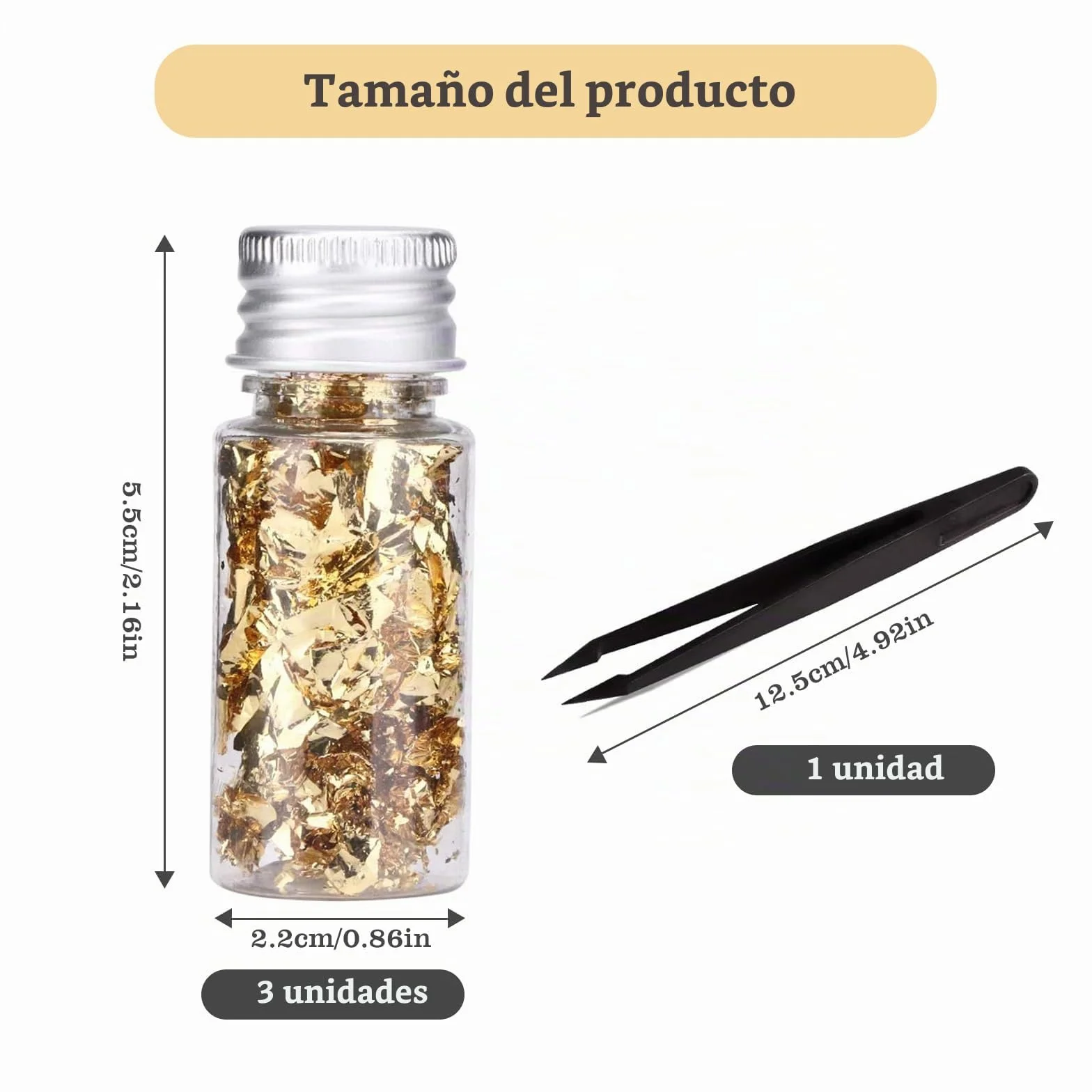 Hojas de Oro Comestibles - Pan Oro para Decorar Pasteles - Manualidades Maquillaje - Copos Lámina Oro para Tartas