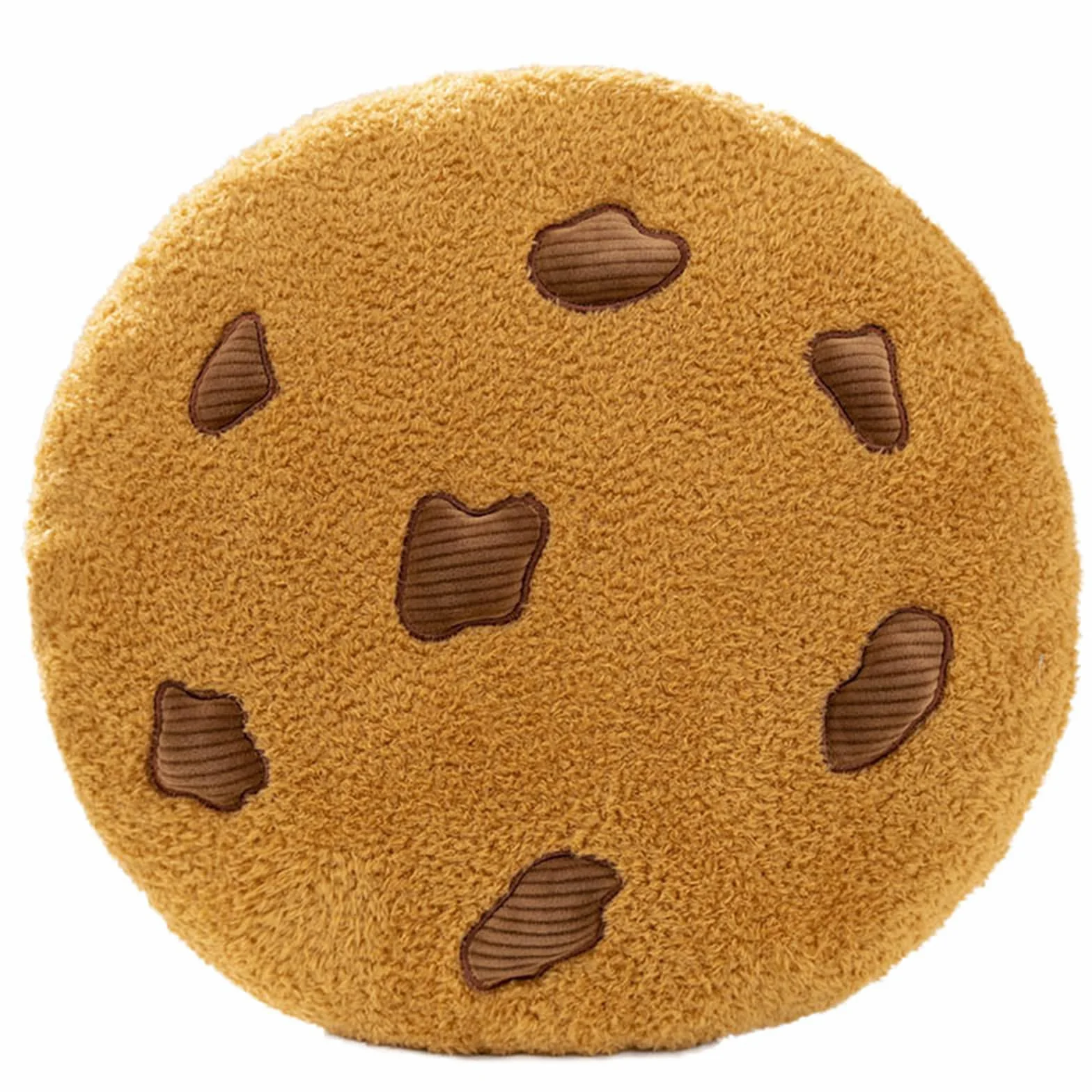 Herfair Cojín de galletas divertido decorativo de felpa, redondo, suave, para suelo, sofá, dormitorio, decoración, regalo