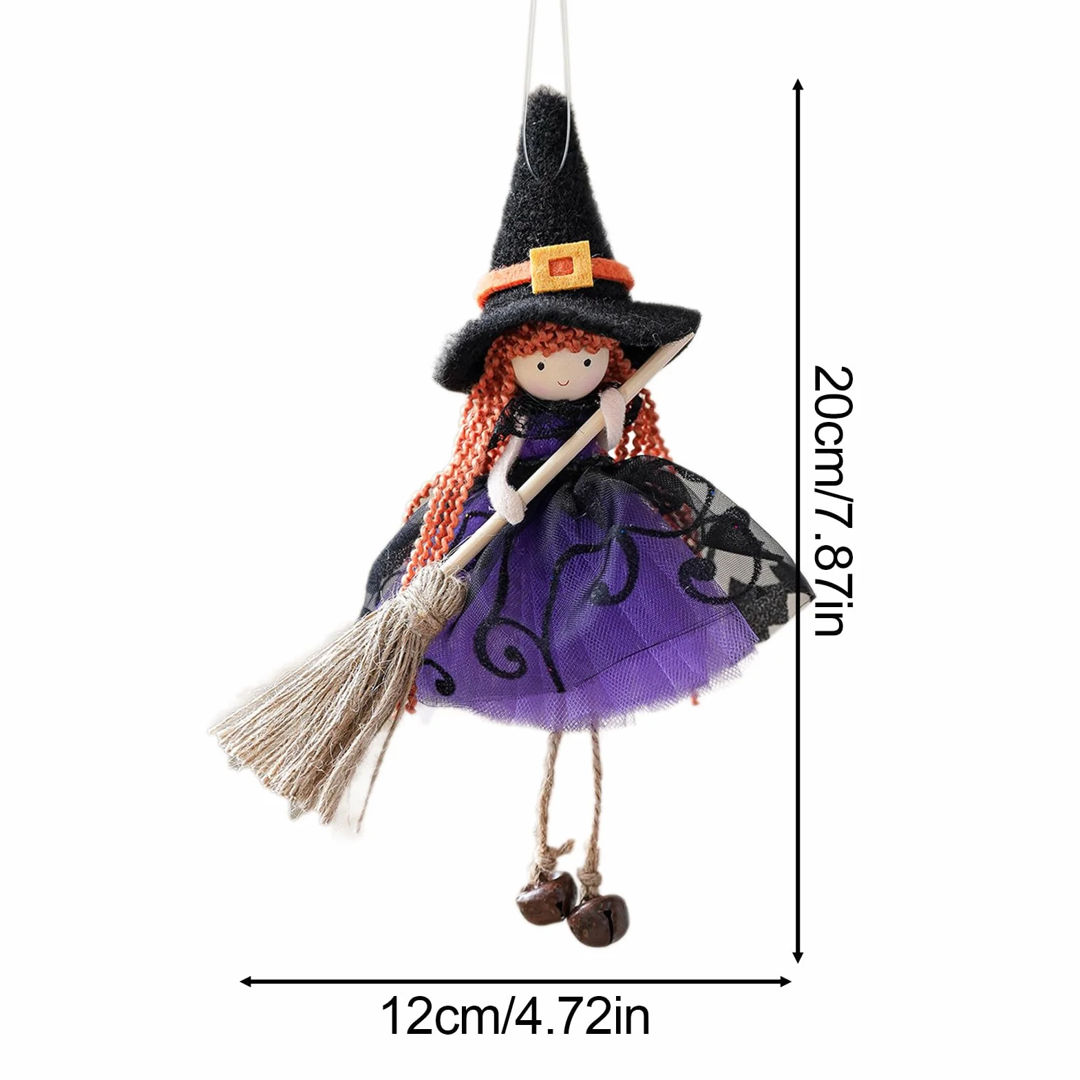 Muñeca de Bruja de Cocina Hecho a Mano Colgante Halloween Figura Coleccionable para Fiestas Decoración Exterior